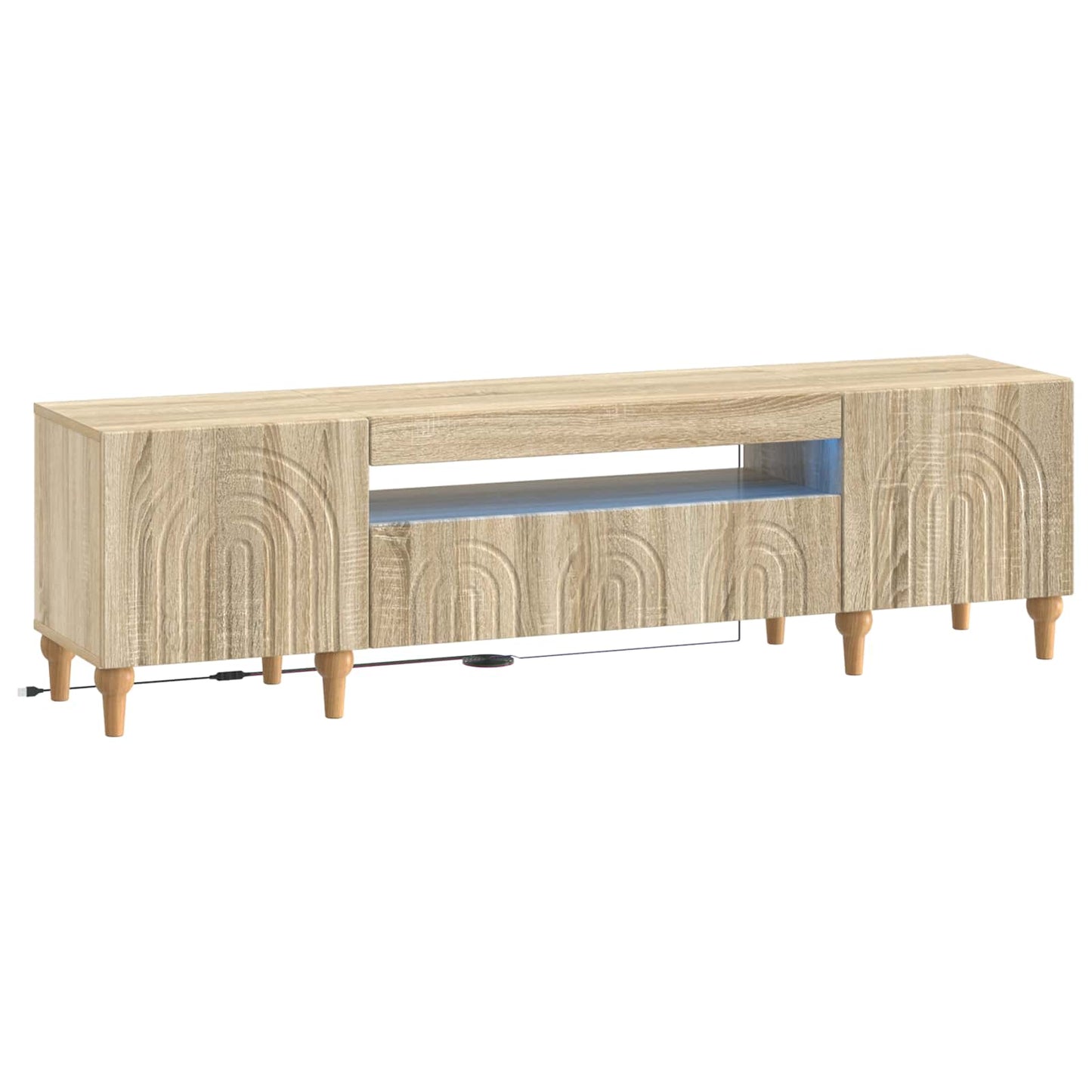 LED TV Cabinet Sonoma Oak Engineered Wood