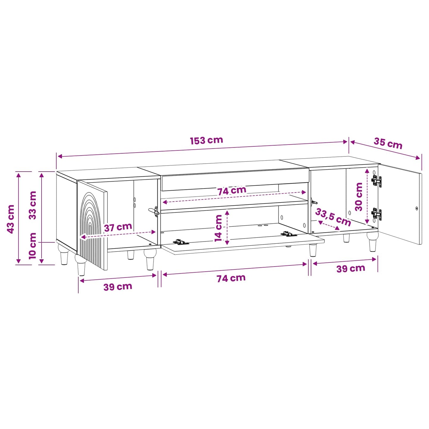 LED TV Cabinet Sonoma Oak Engineered Wood