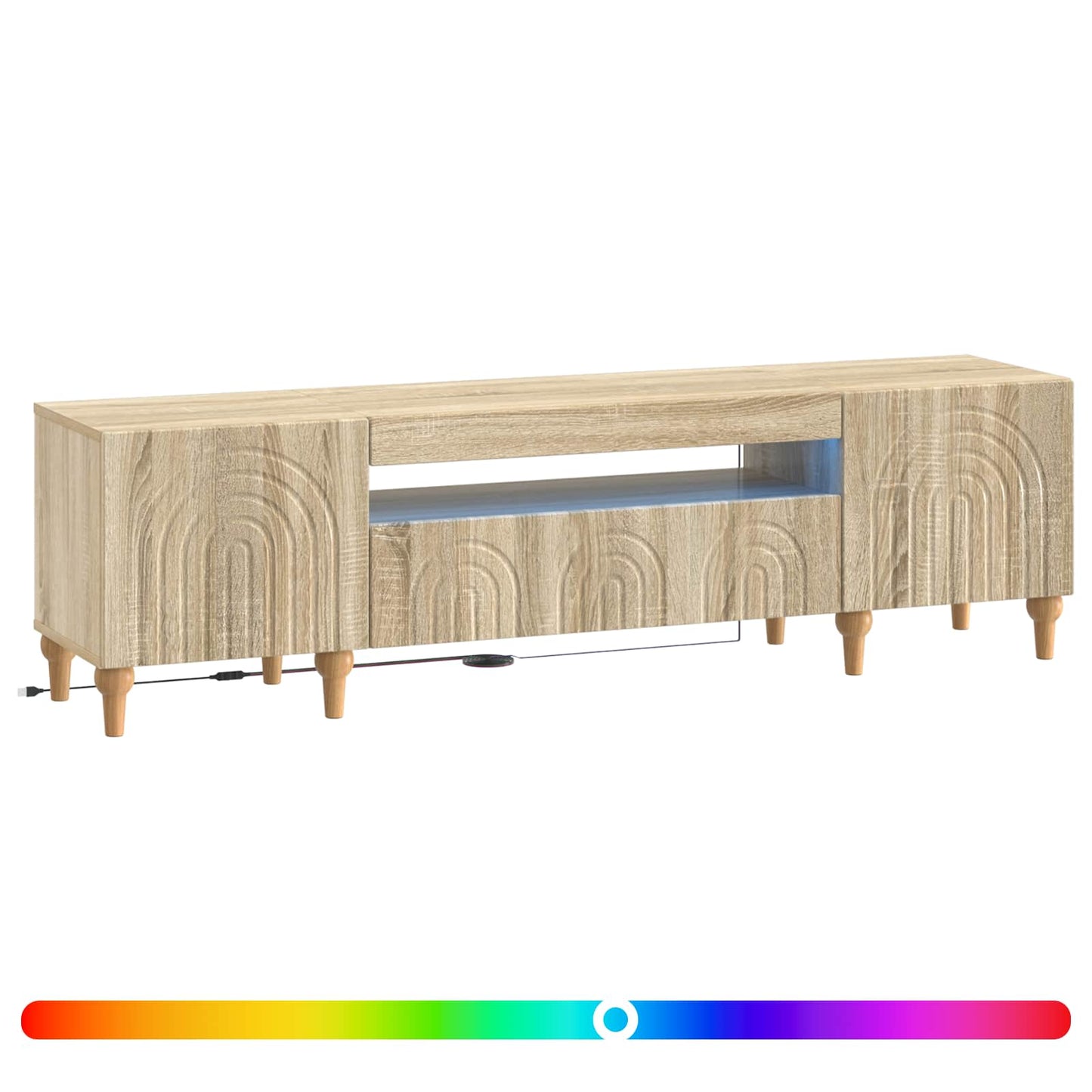 LED TV Cabinet Sonoma Oak Engineered Wood