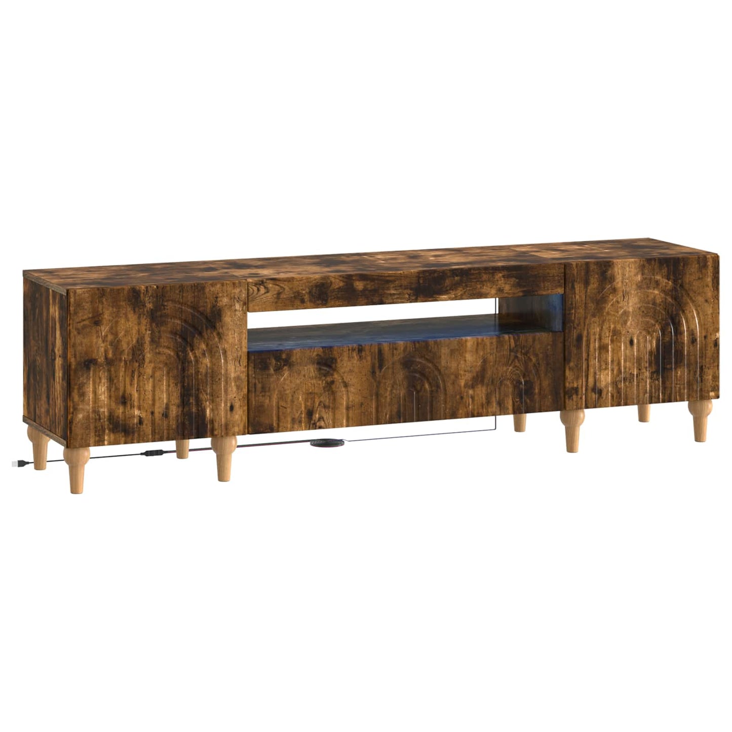 LED TV Cabinet Smoked Oak Engineered Wood