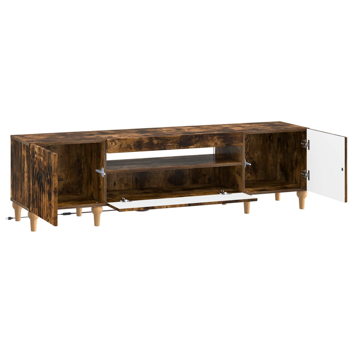 LED TV Cabinet Smoked Oak Engineered Wood
