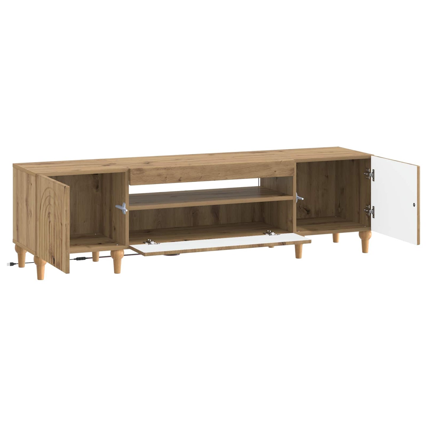 LED TV Cabinet ALKMAAR Artisan Oak Engineered Wood