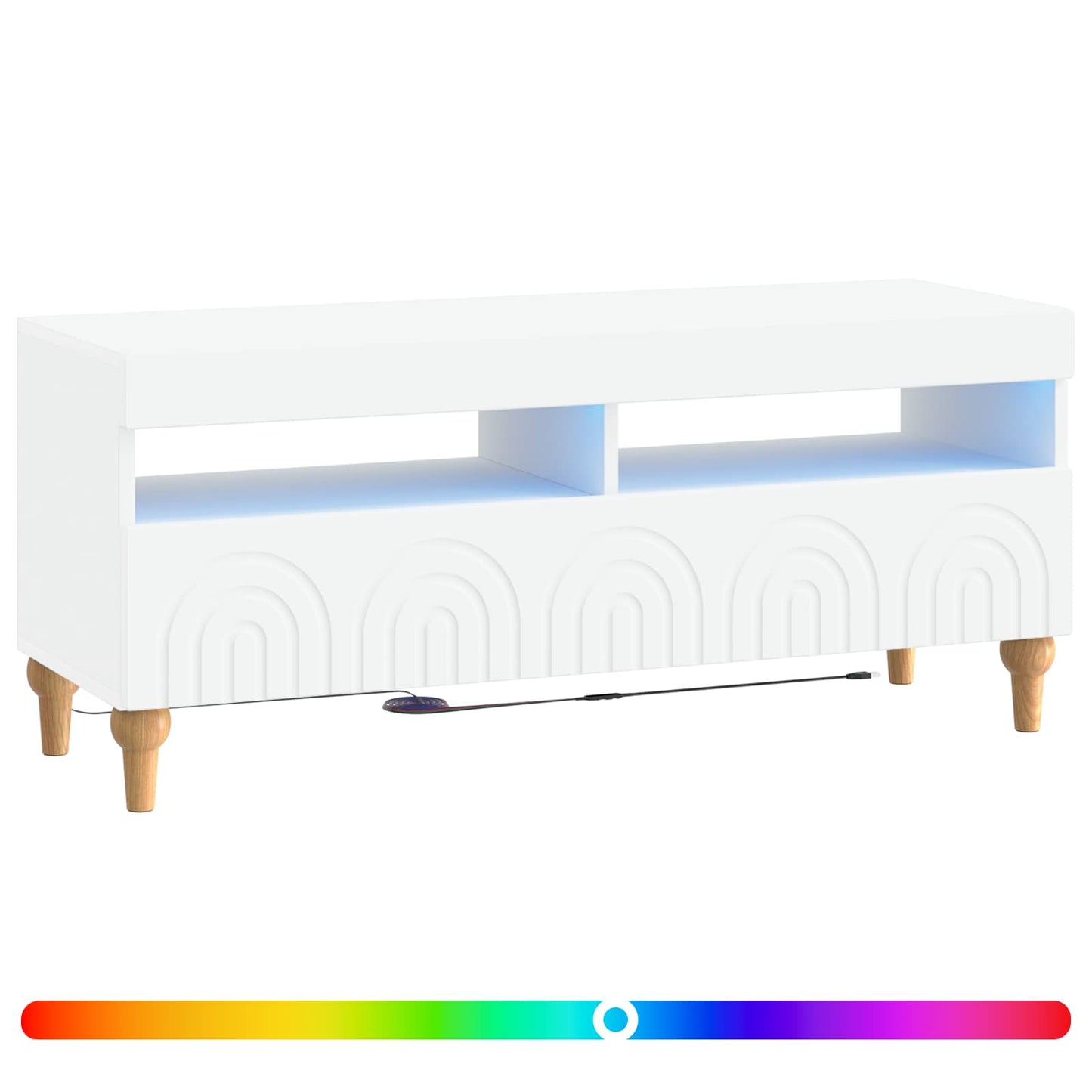 LED TV Cabinet White Engineered Wood