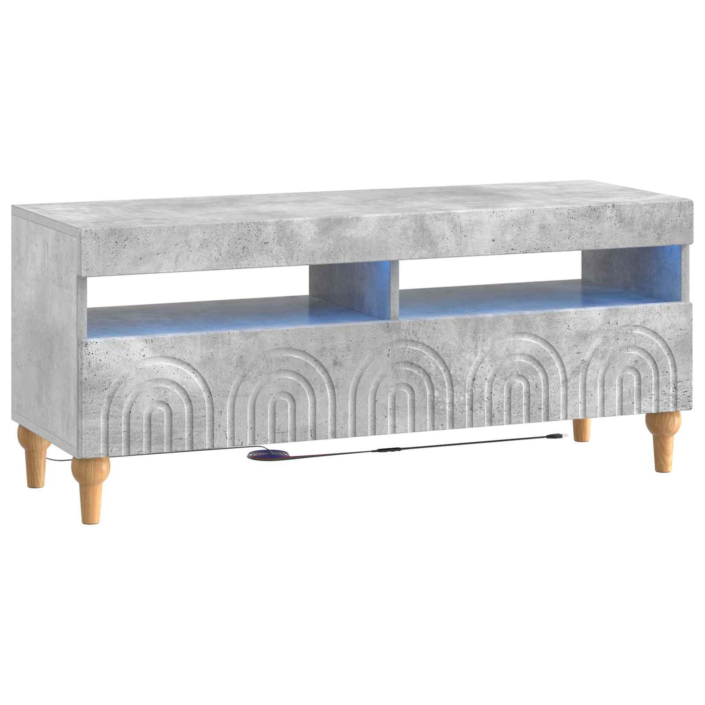 LED TV Cabinet Concrete Grey Engineered Wood