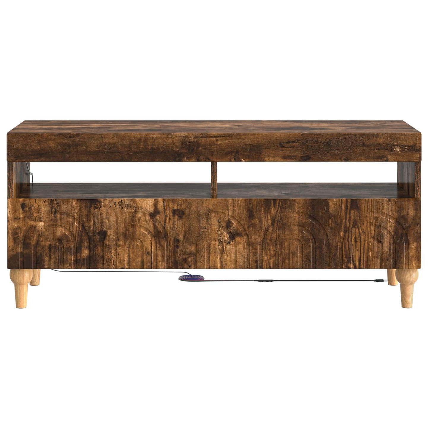 LED TV Cabinet Smoked Oak Engineered Wood