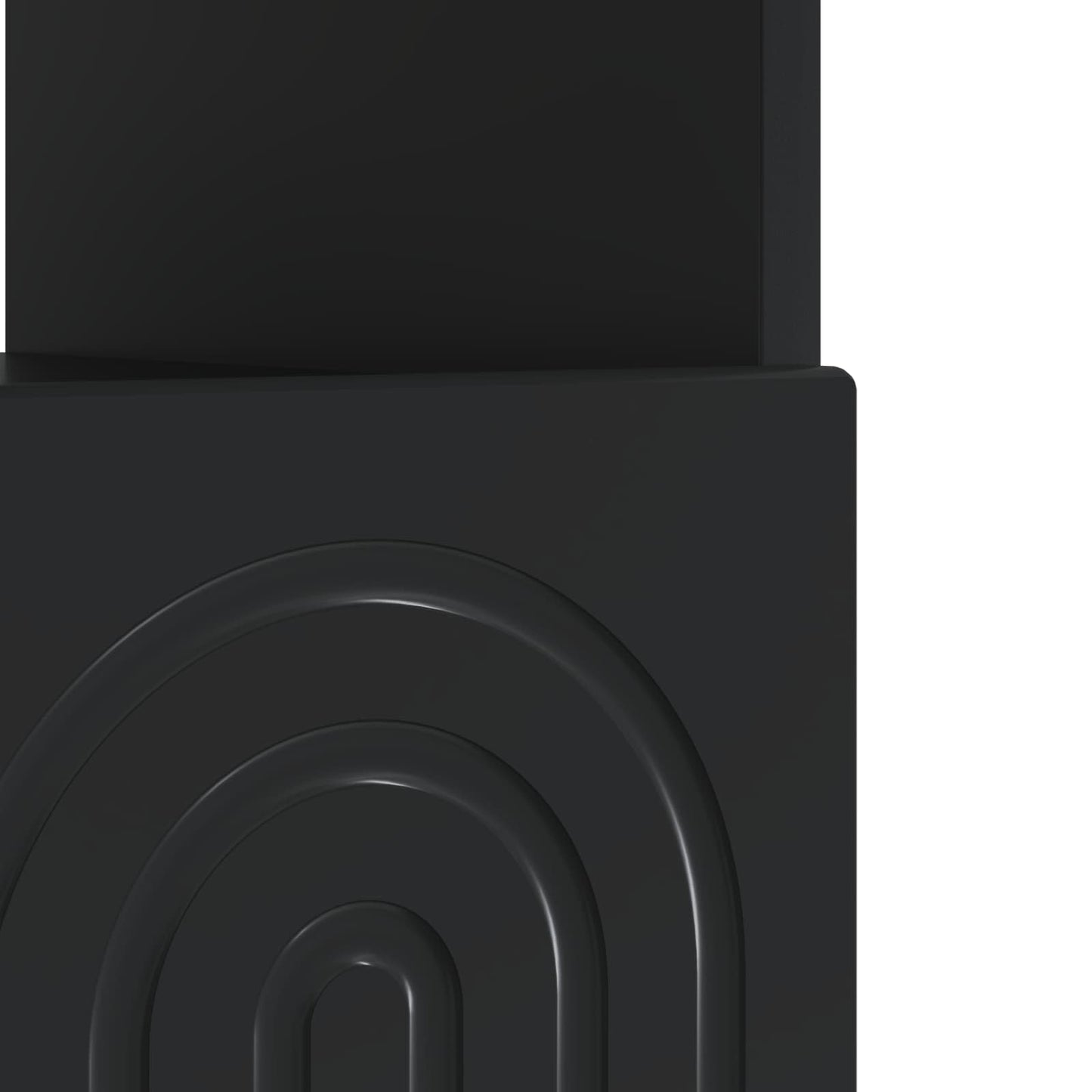 LED TV Cabinet Black Engineered Wood