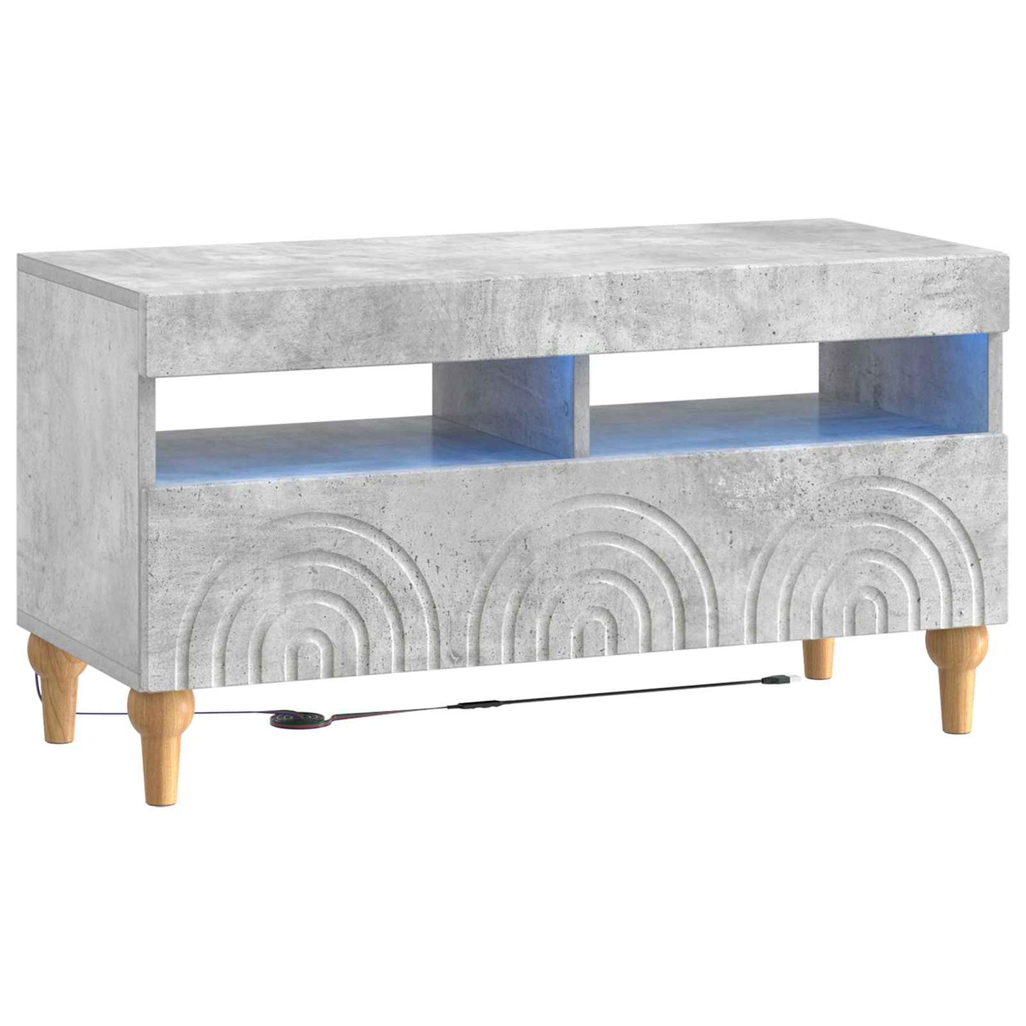 LED TV Cabinet Concrete Grey Engineered Wood