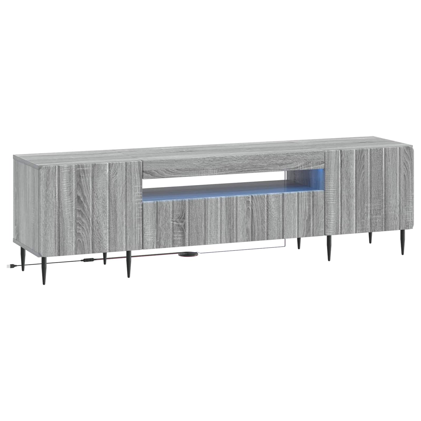 LED TV Cabinet Grey Sonoma Engineered Wood