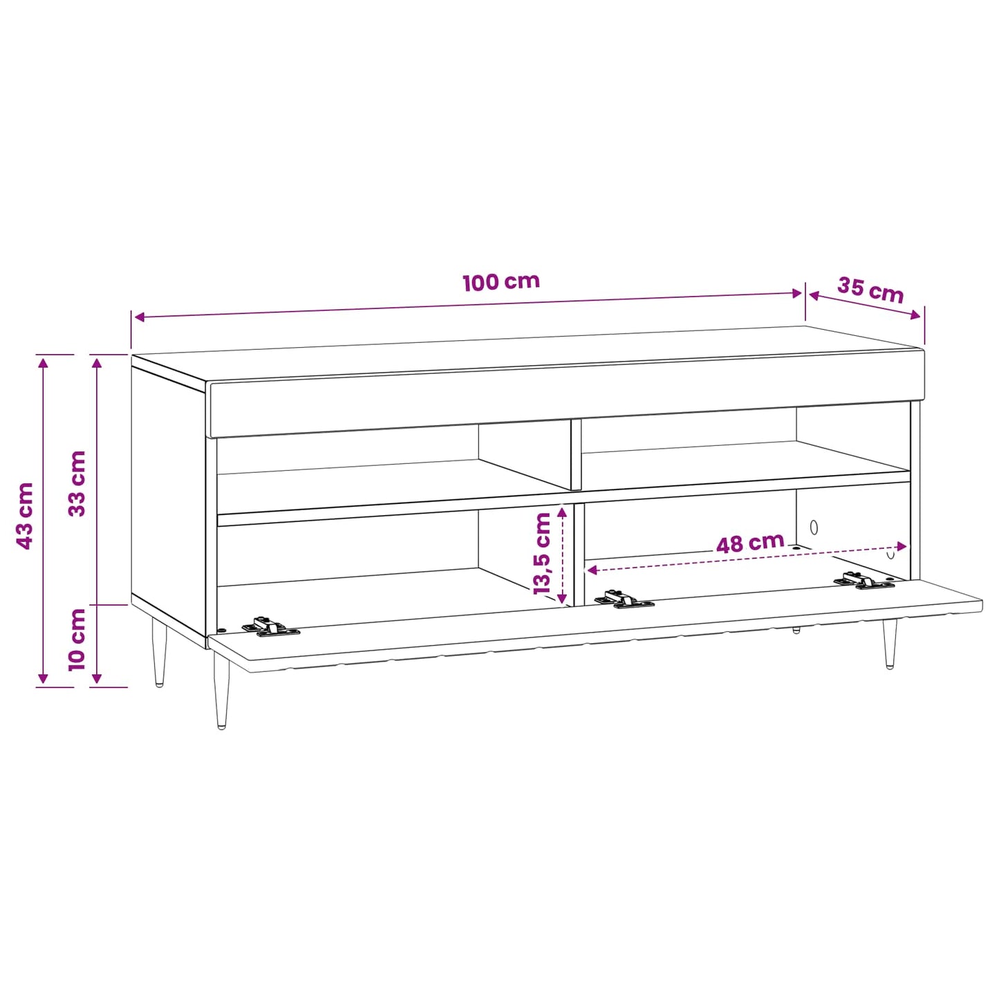 LED TV Cabinet Old Wood Engineered Wood