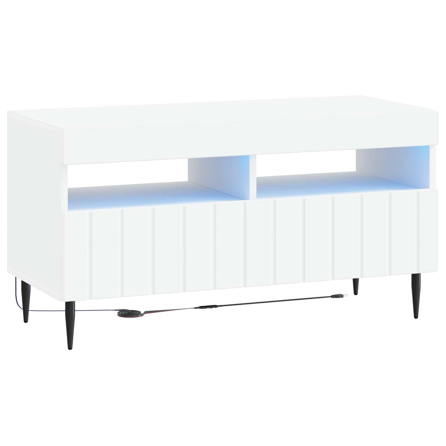 LED TV Cabinet White Engineered Wood