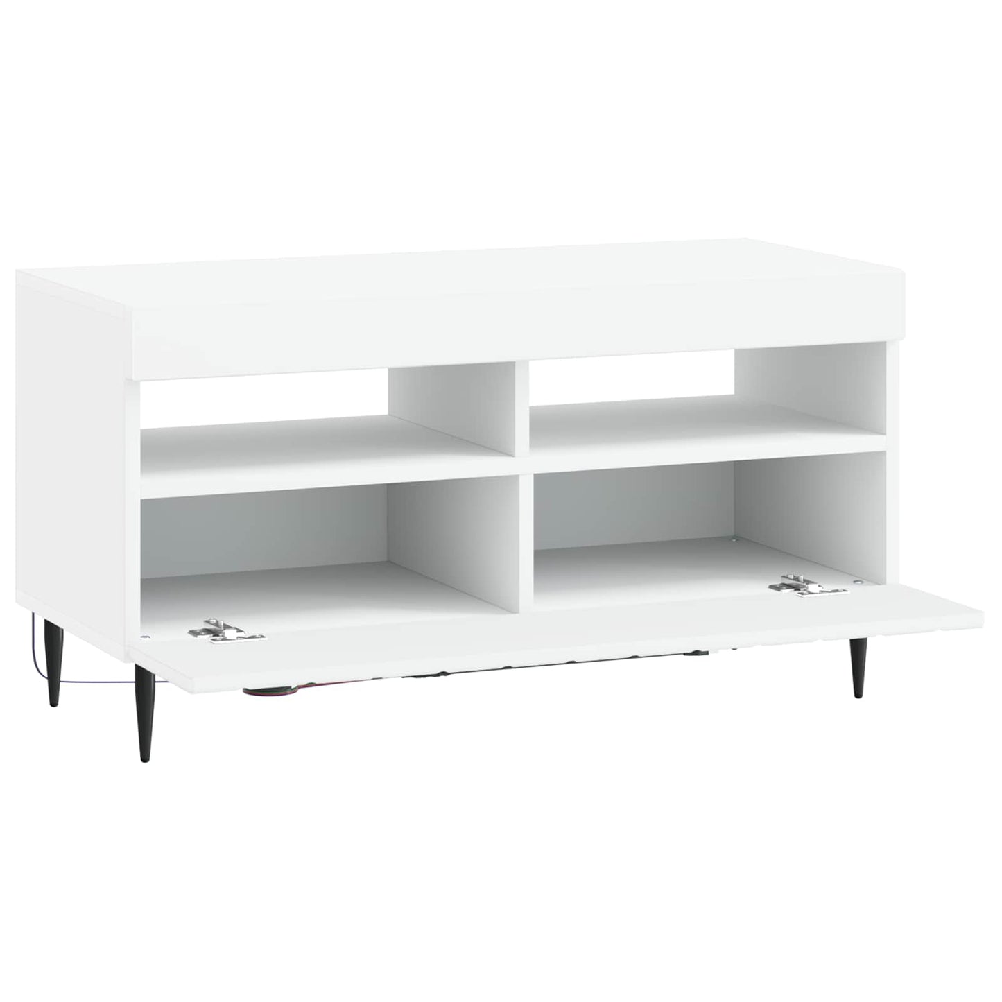 LED TV Cabinet White Engineered Wood