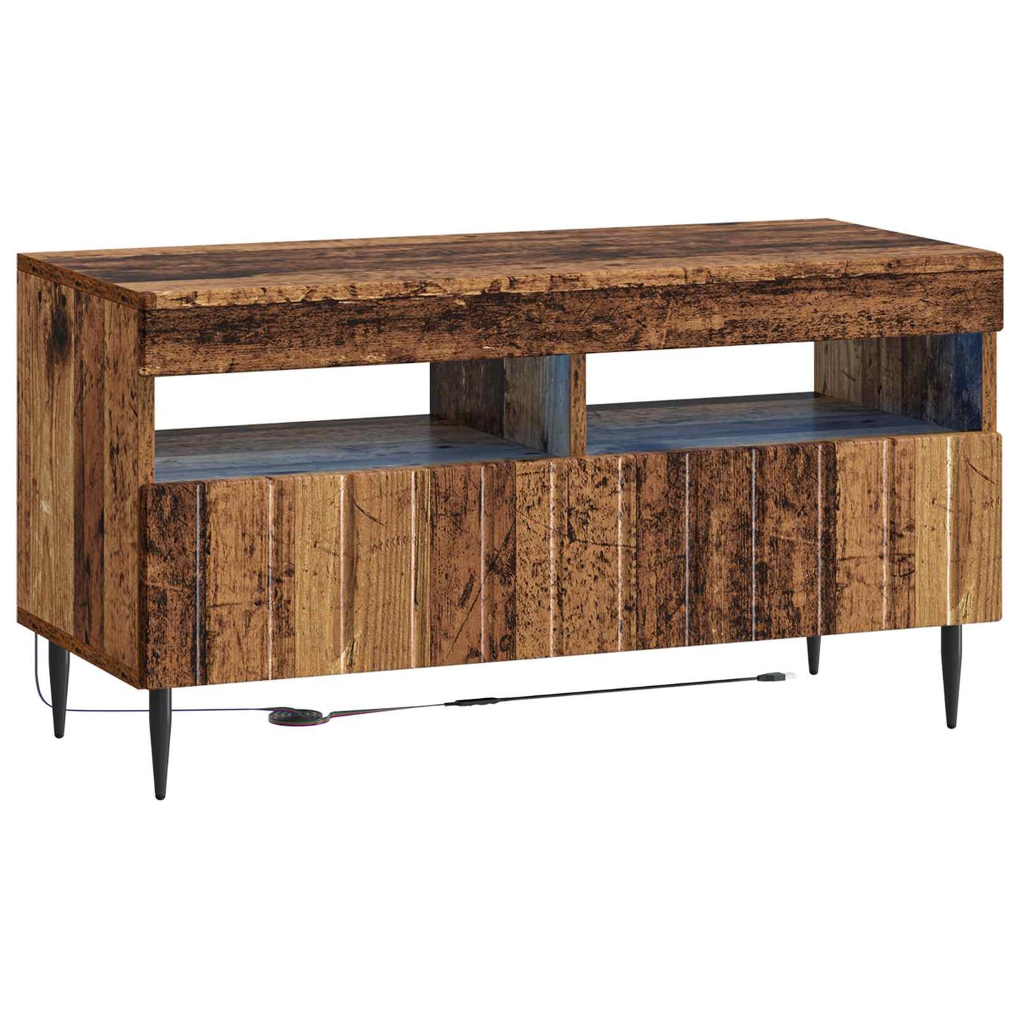 LED TV Cabinet Old Wood Engineered Wood
