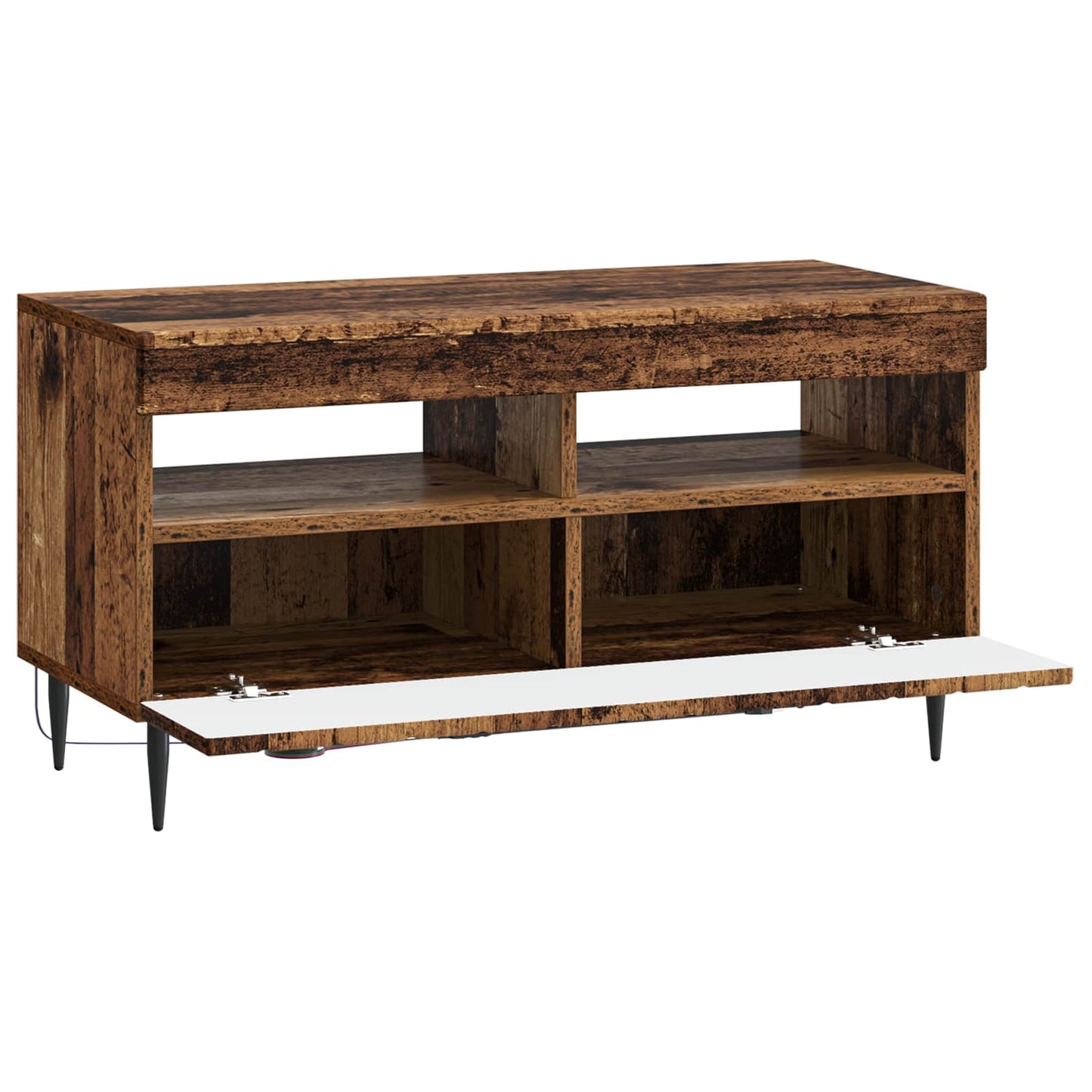 LED TV Cabinet Old Wood Engineered Wood