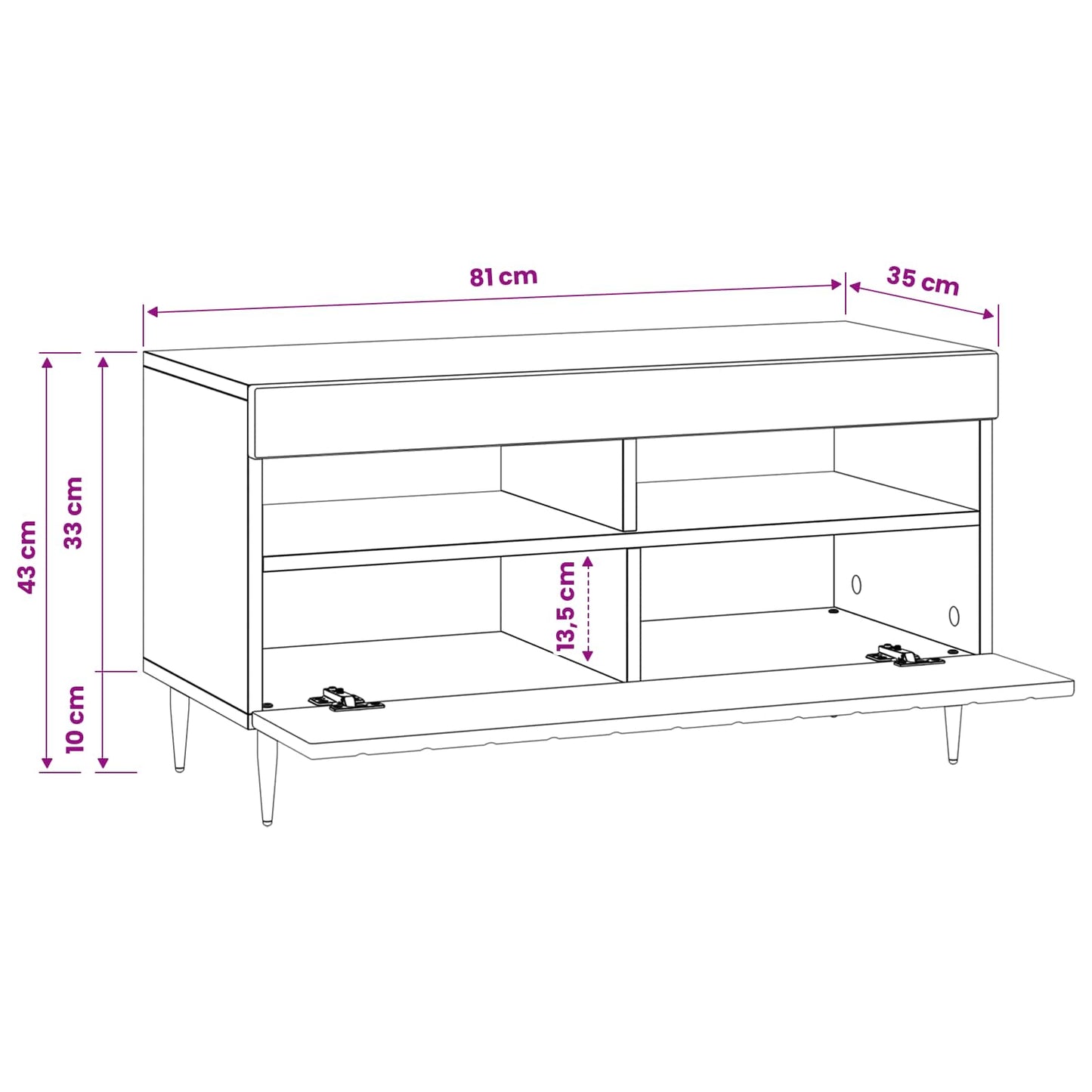 LED TV Cabinet Artisan Oak Engineered Wood