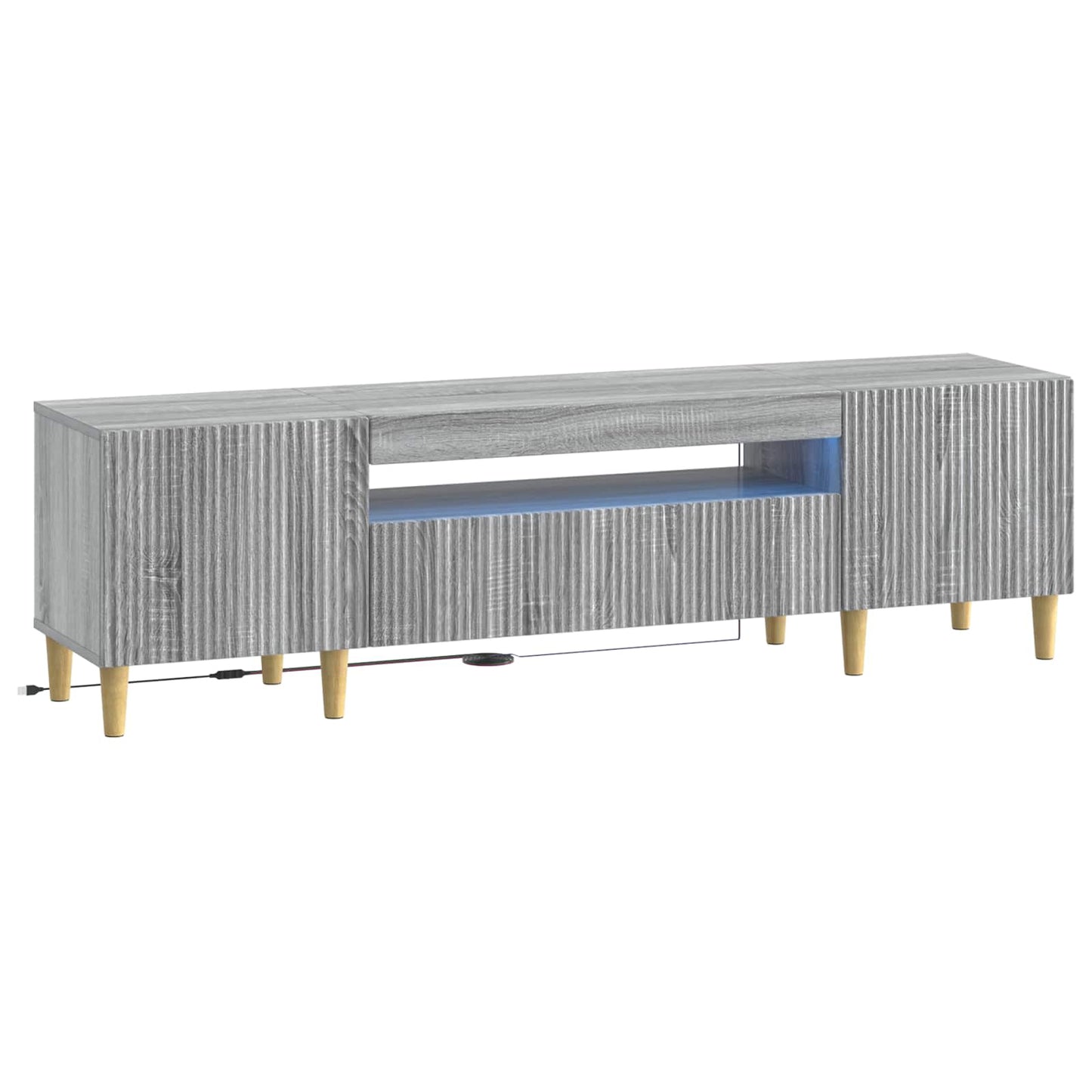 LED TV Cabinet Grey Sonoma Engineered Wood