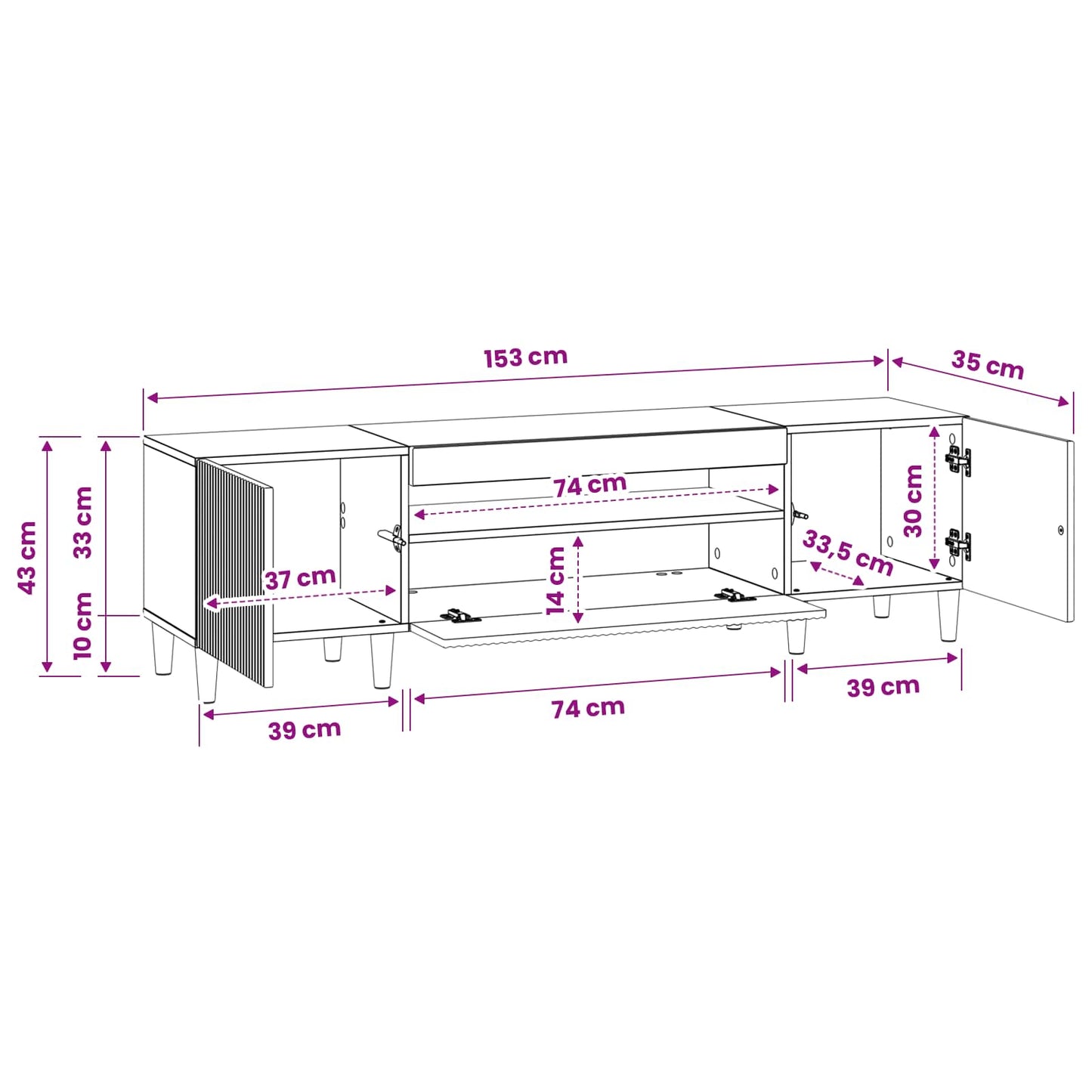 LED TV Cabinet Grey Sonoma Engineered Wood