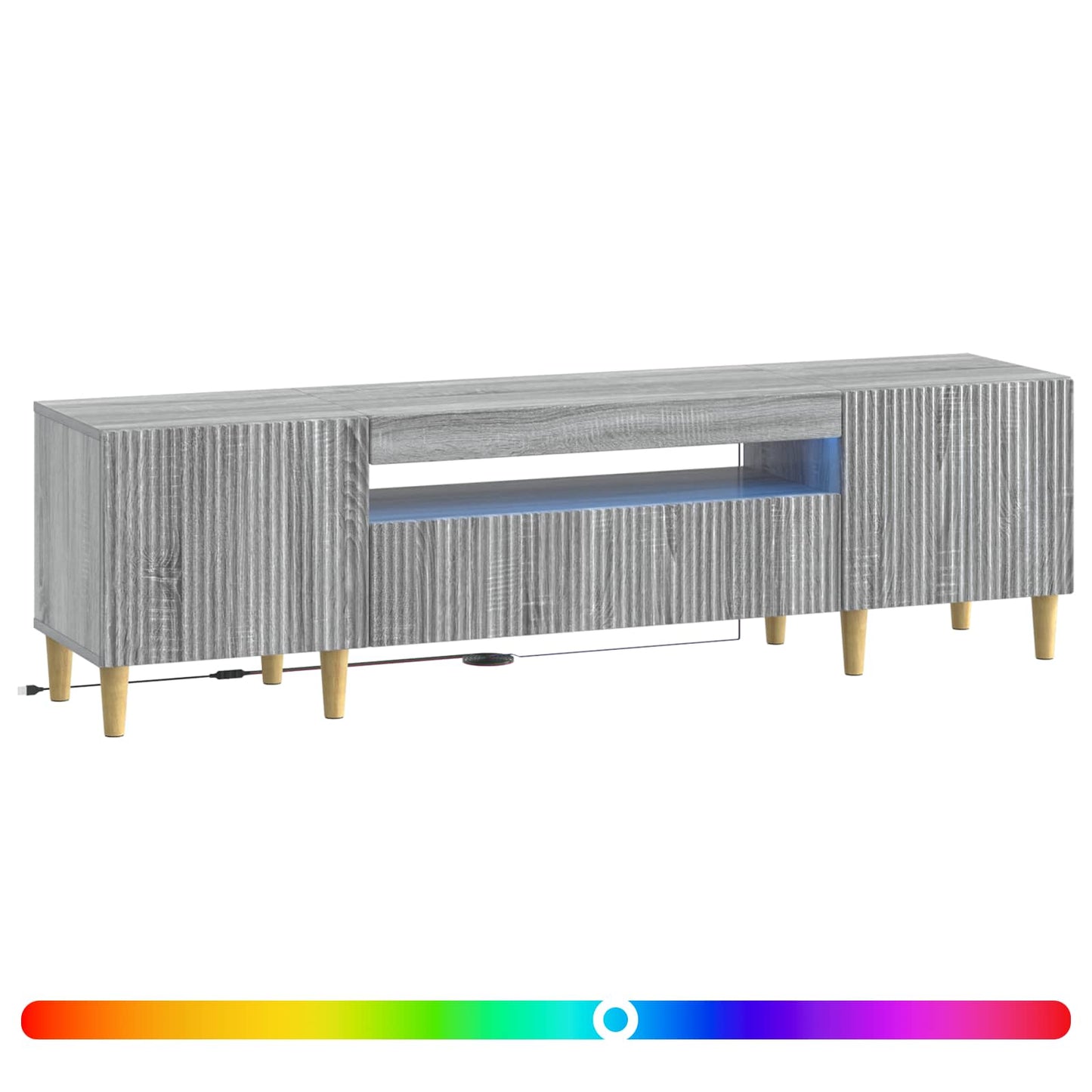 LED TV Cabinet Grey Sonoma Engineered Wood