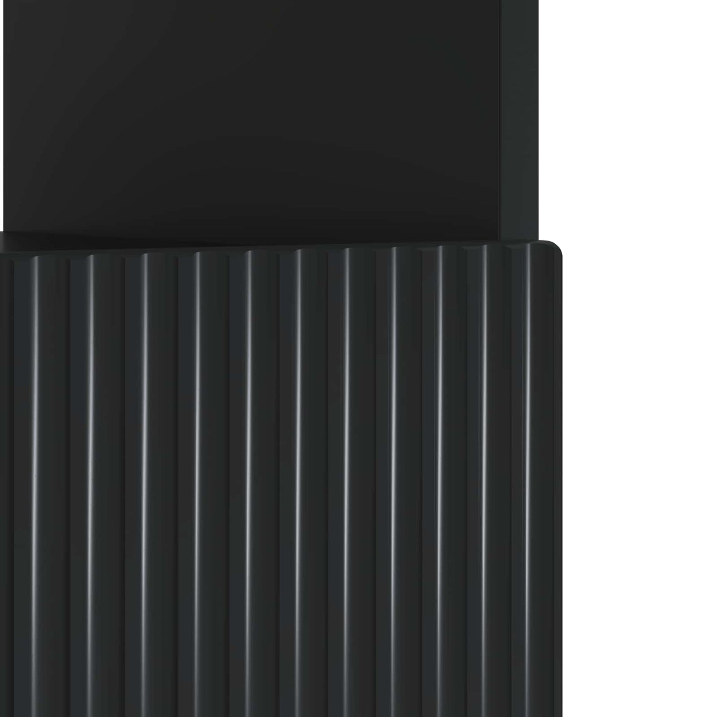 LED TV Cabinet Black Engineered Wood