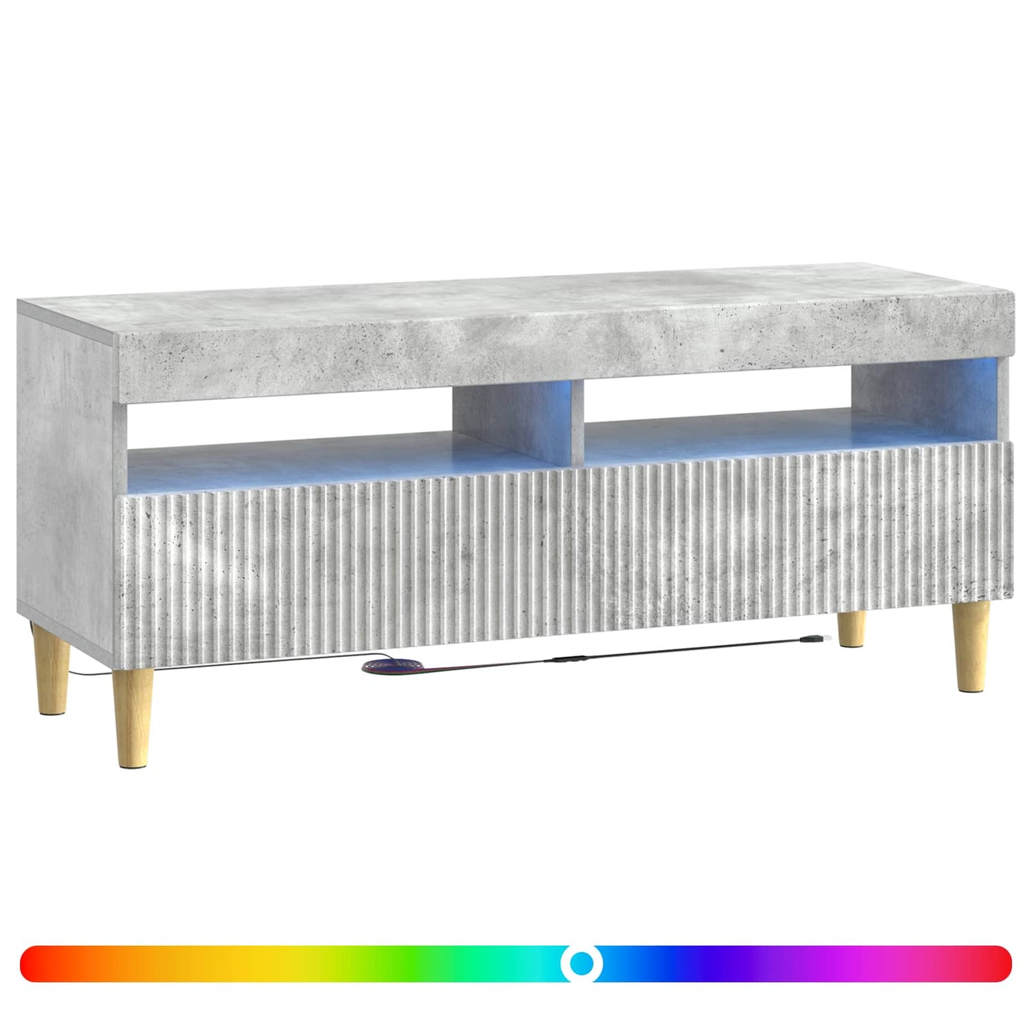 LED TV Cabinet Concrete Grey Engineered Wood