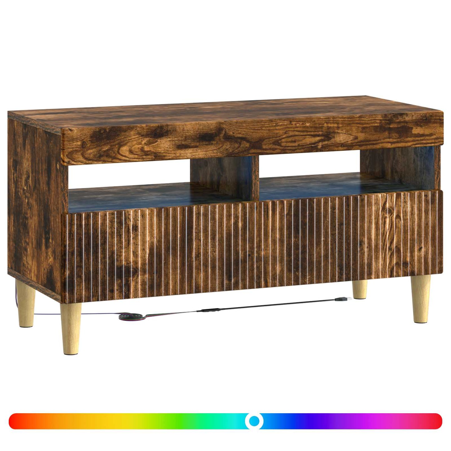 LED TV Cabinet Smoked Oak Engineered Wood