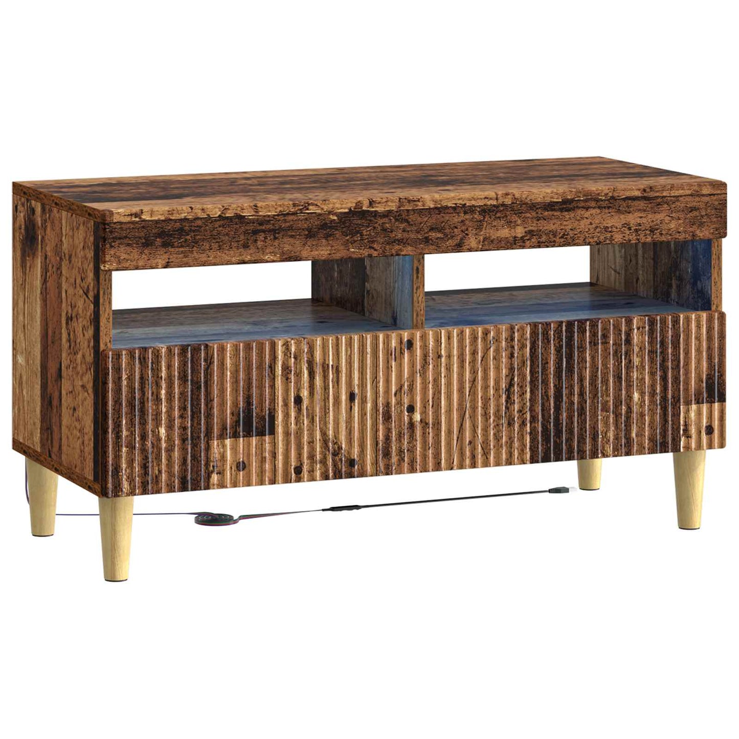 LED TV Cabinet Old Wood Engineered Wood