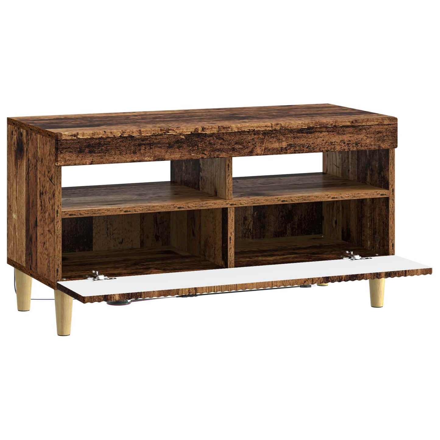 LED TV Cabinet Old Wood Engineered Wood