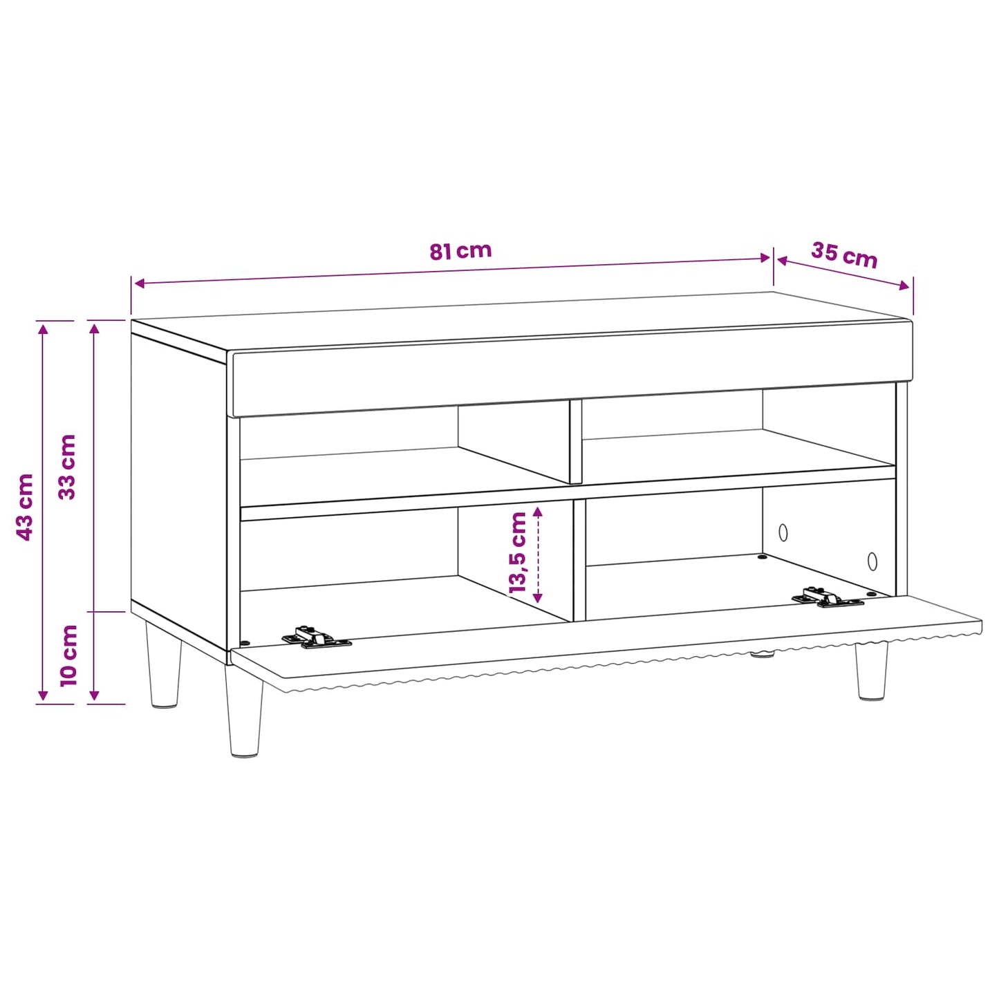 LED TV Cabinet Old Wood Engineered Wood