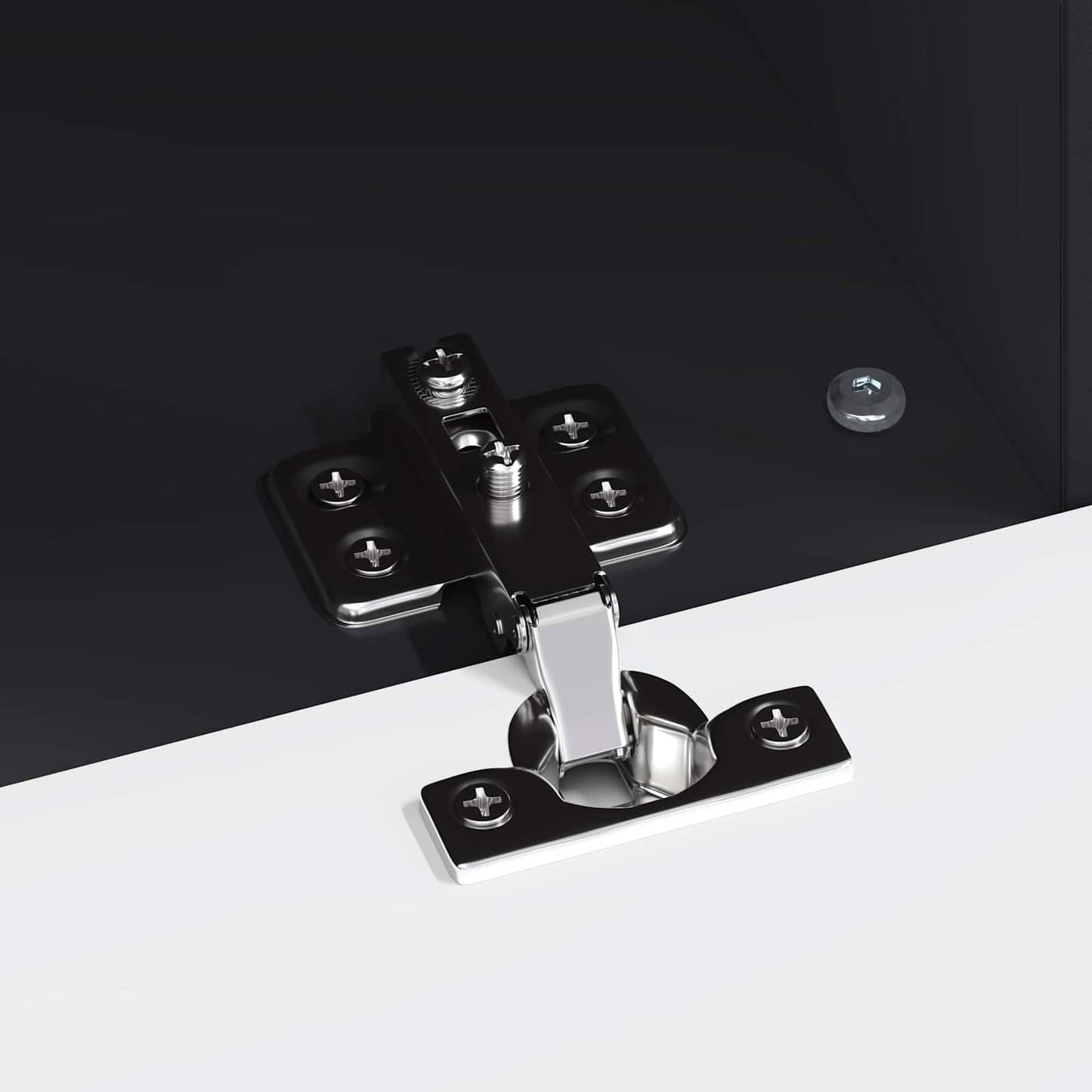 LED TV Cabinet Black Engineered Wood