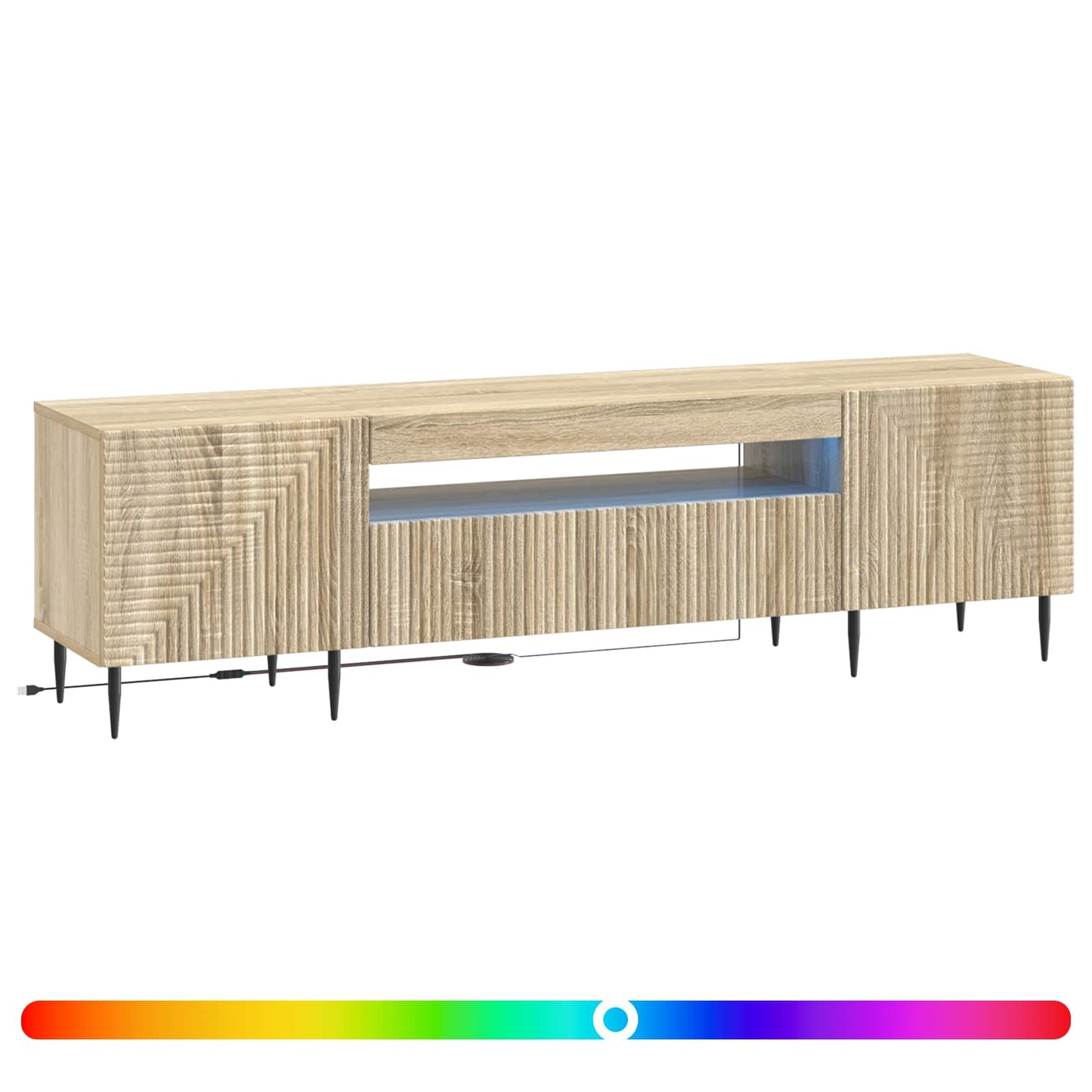 LED TV Cabinet Sonoma Oak Engineered Wood