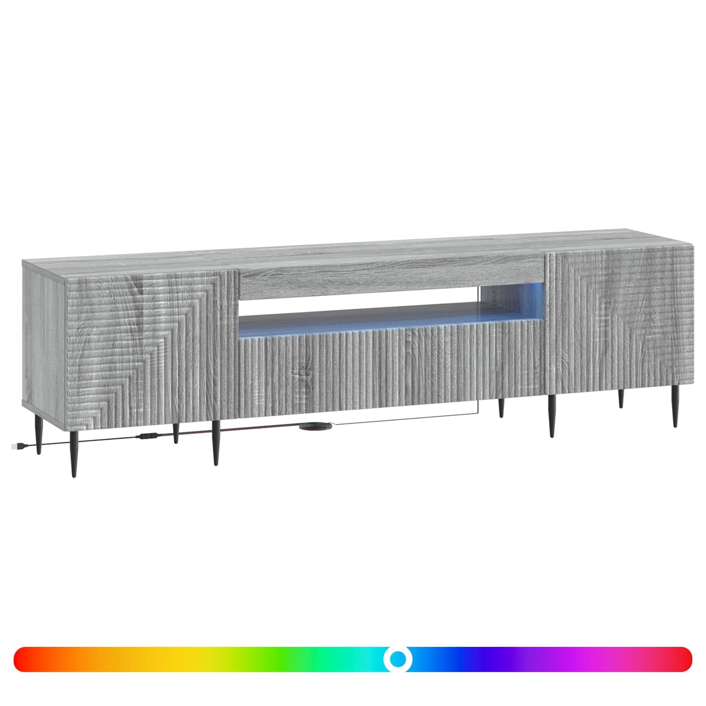 LED TV Cabinet Grey Sonoma Engineered Wood