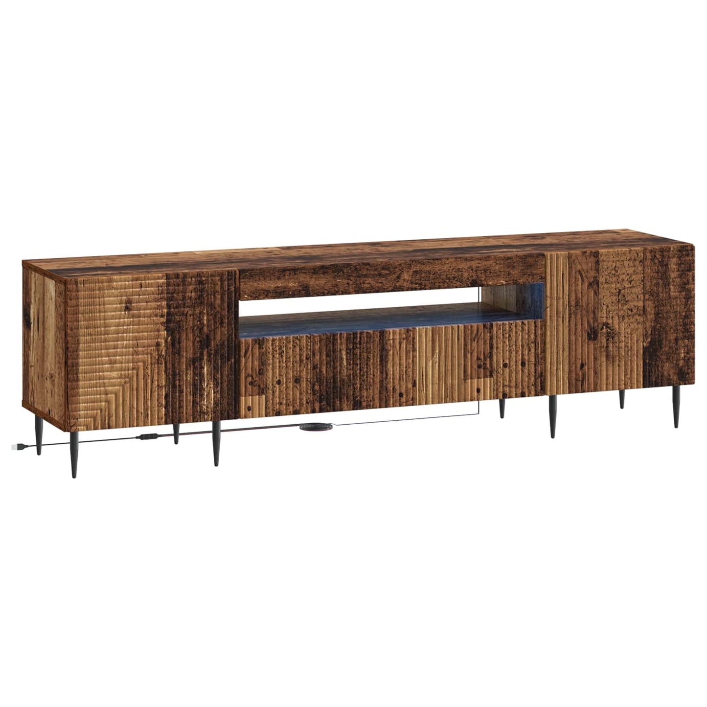 LED TV Cabinet Old Wood Engineered Wood