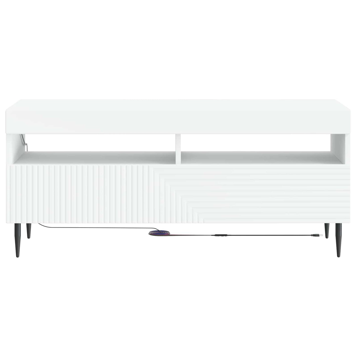 LED TV Cabinet White Engineered Wood