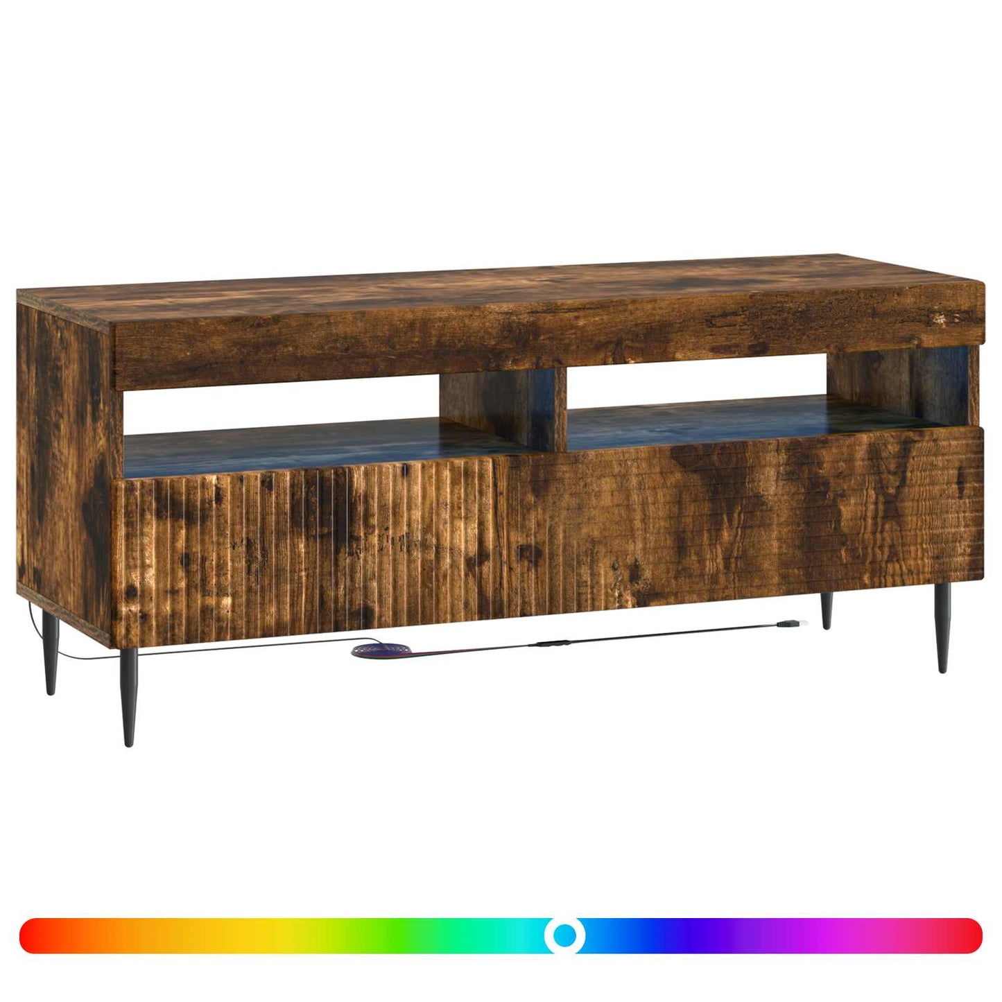 LED TV Cabinet Smoked Oak Engineered Wood