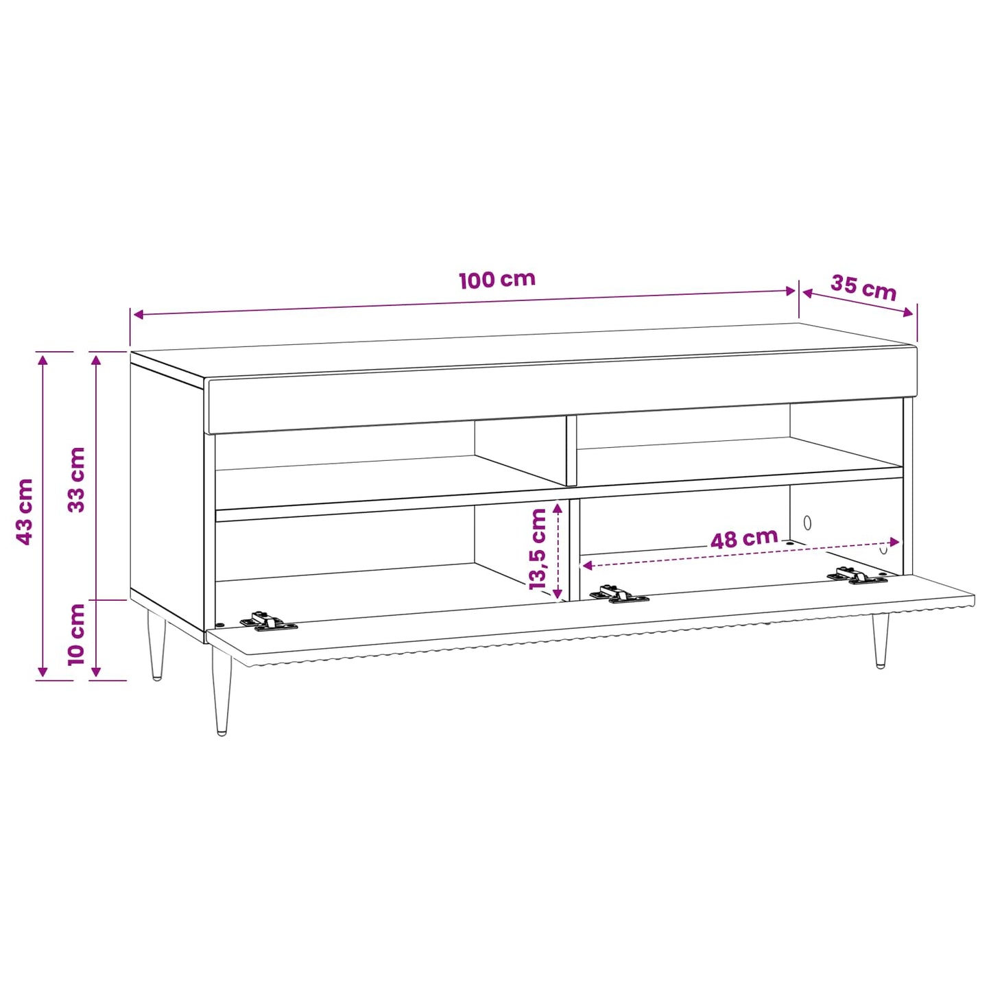 LED TV Cabinet Grey Sonoma Engineered Wood