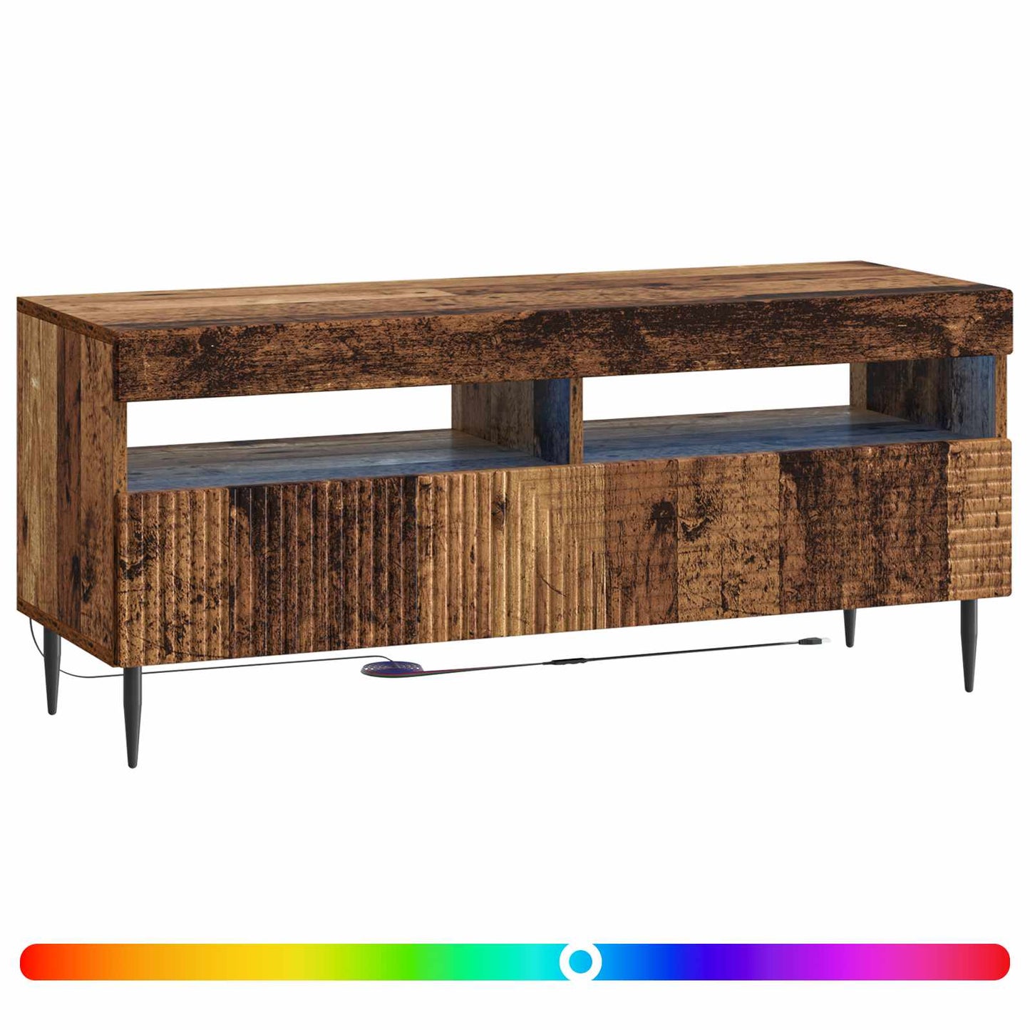 LED TV Cabinet Old Wood Engineered Wood
