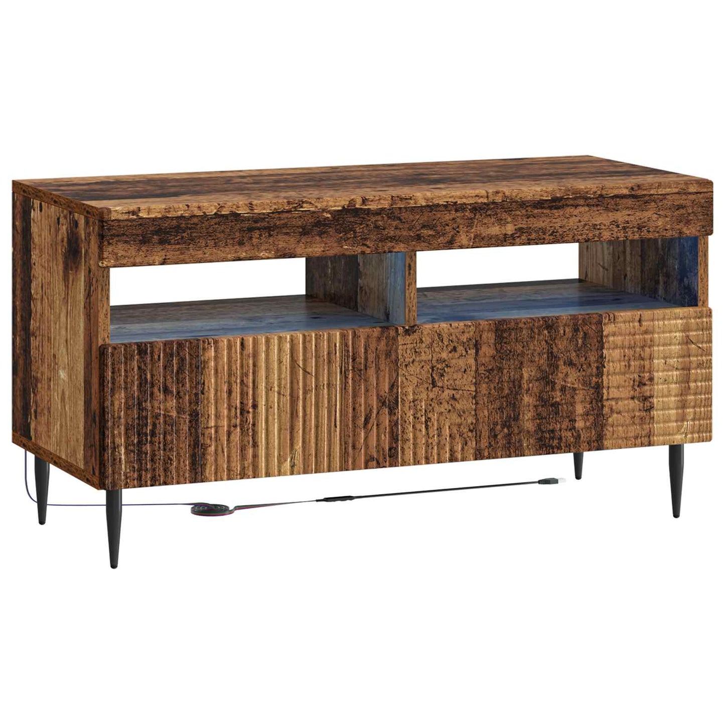 LED TV Cabinet Old Wood Engineered Wood