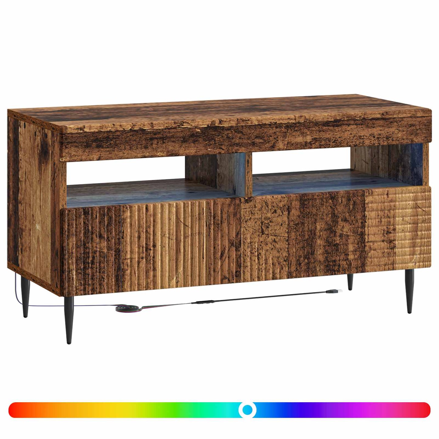 LED TV Cabinet Old Wood Engineered Wood
