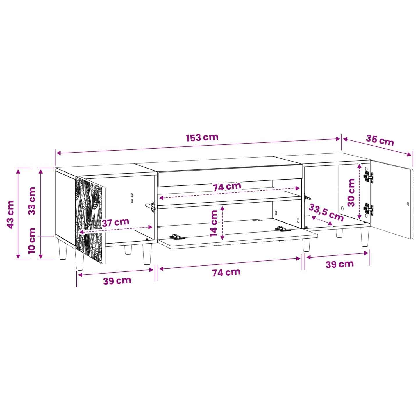 LED TV Cabinet Sonoma Oak Engineered Wood