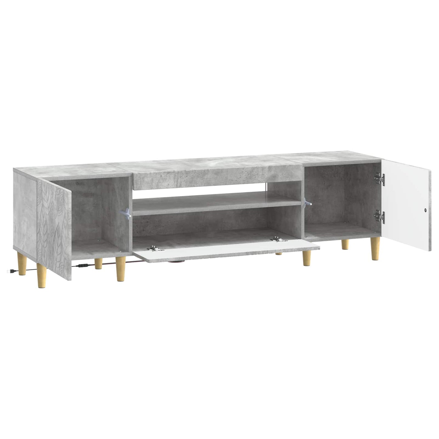 LED TV Cabinet Concrete Grey Engineered Wood