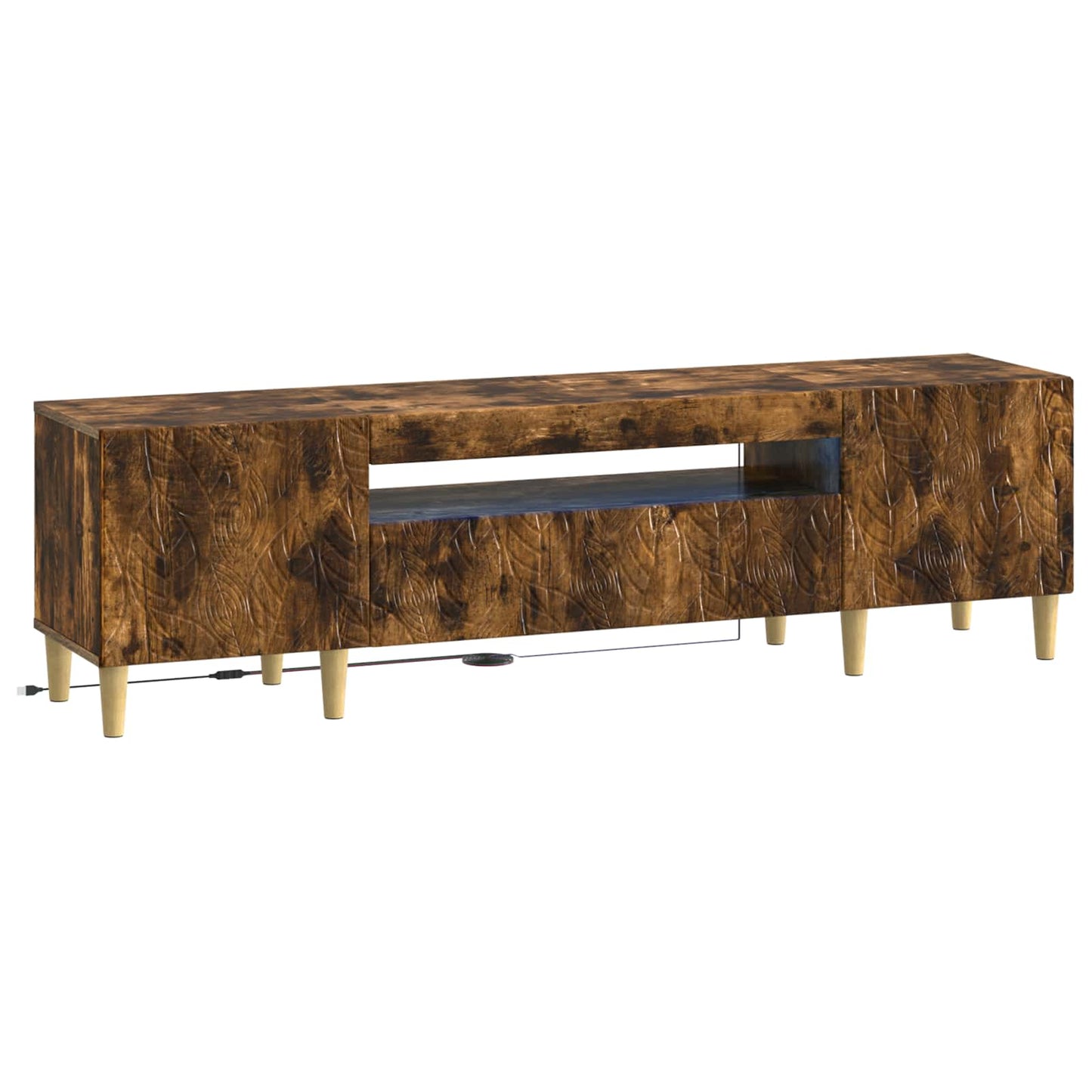 LED TV Cabinet Smoked Oak Engineered Wood