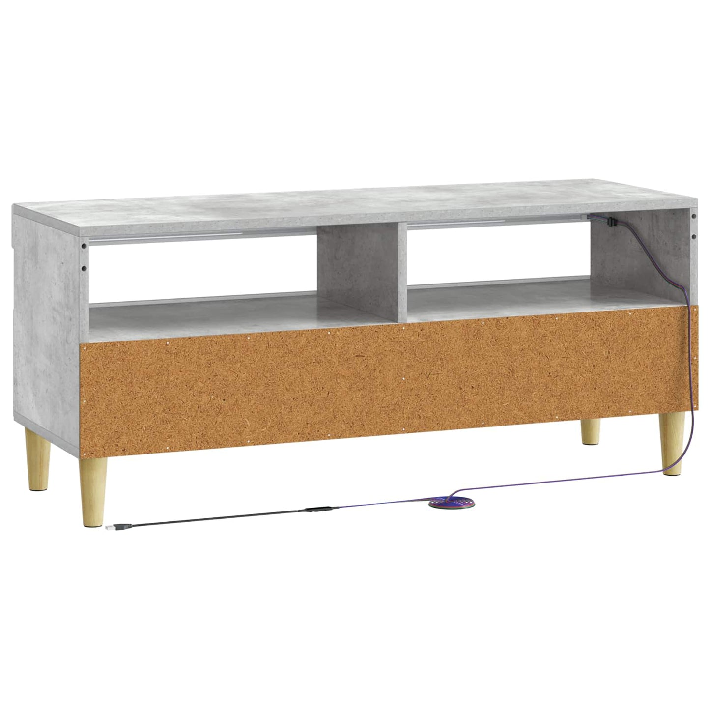 LED TV Cabinet Concrete Grey Engineered Wood