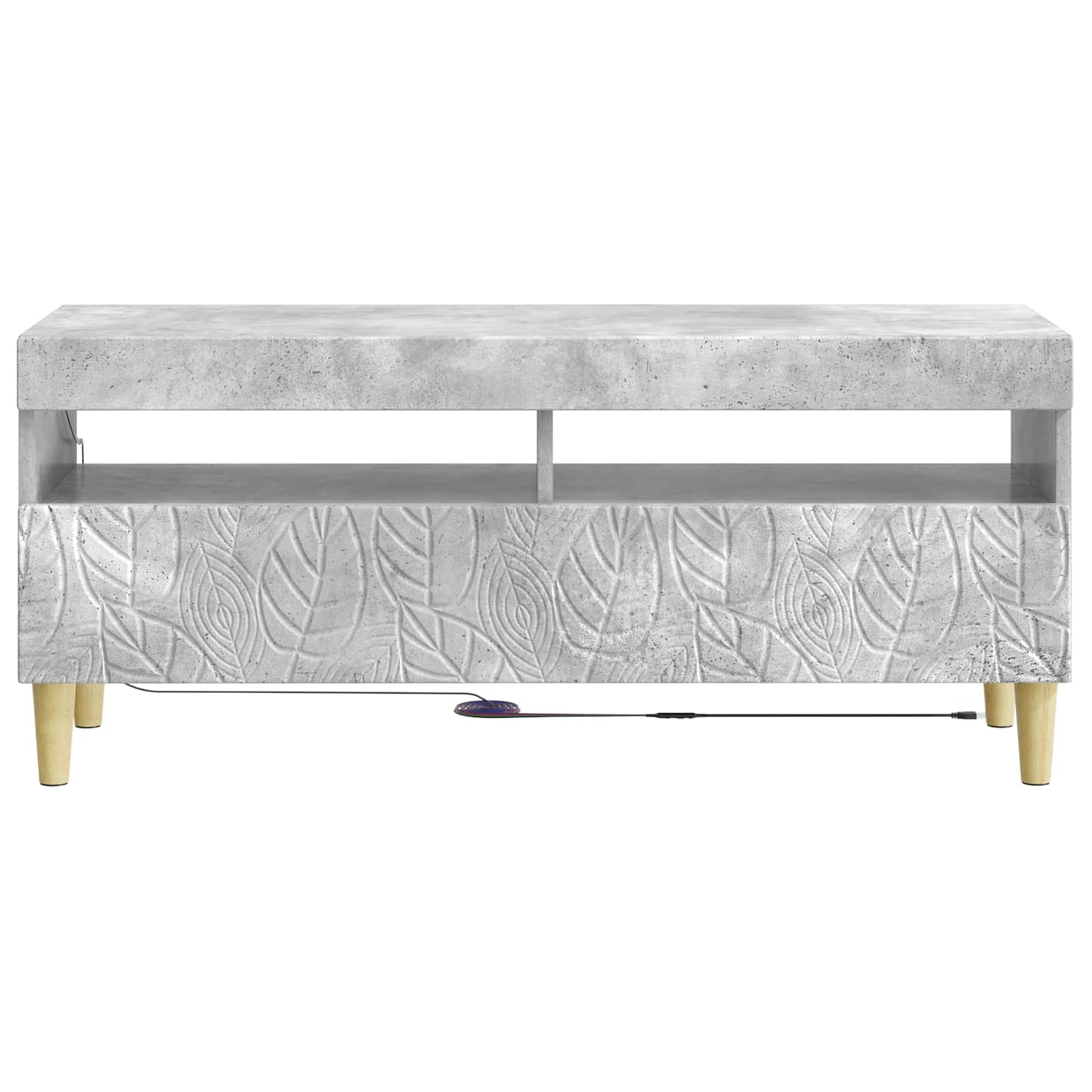 LED TV Cabinet Concrete Grey Engineered Wood