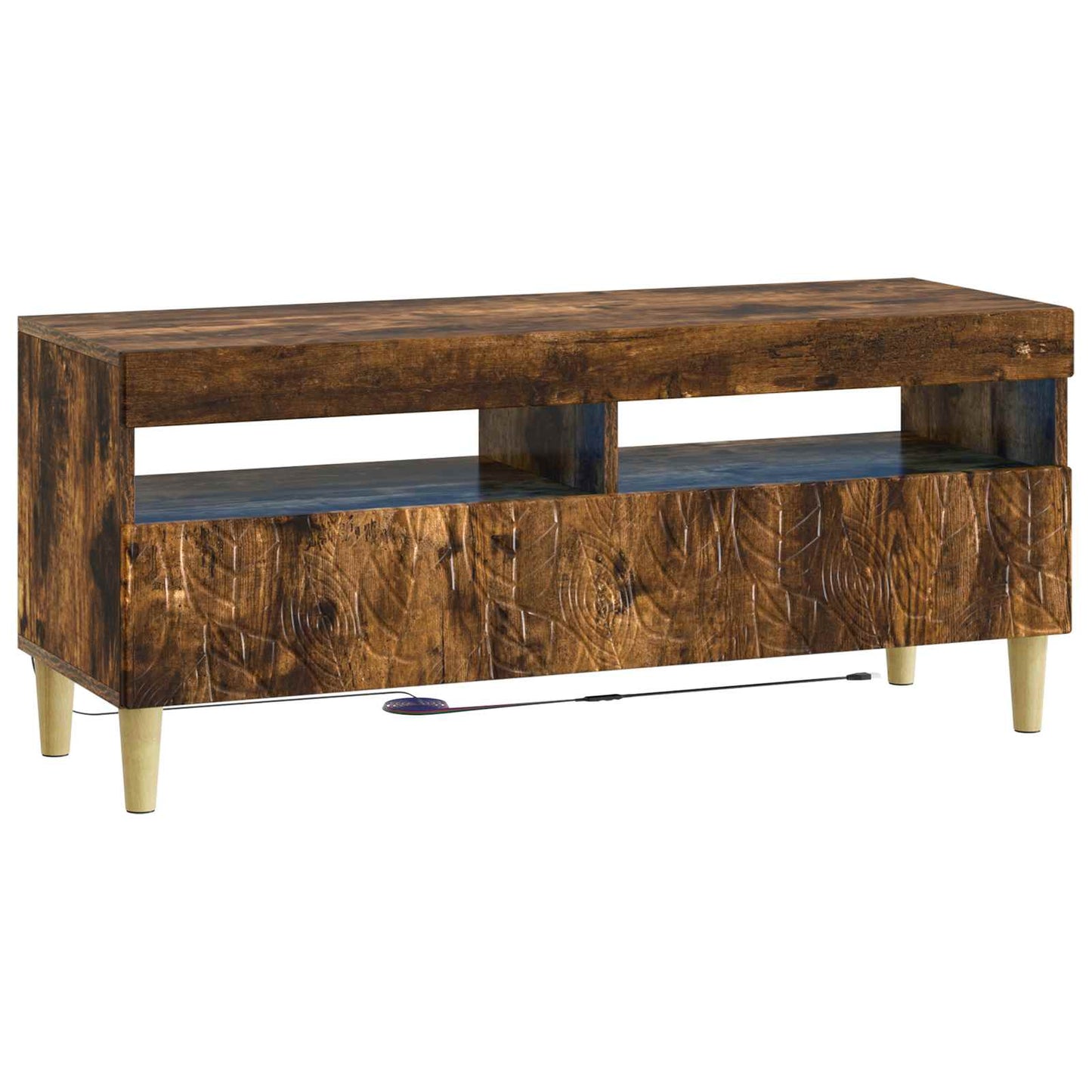 LED TV Cabinet Smoked Oak Engineered Wood