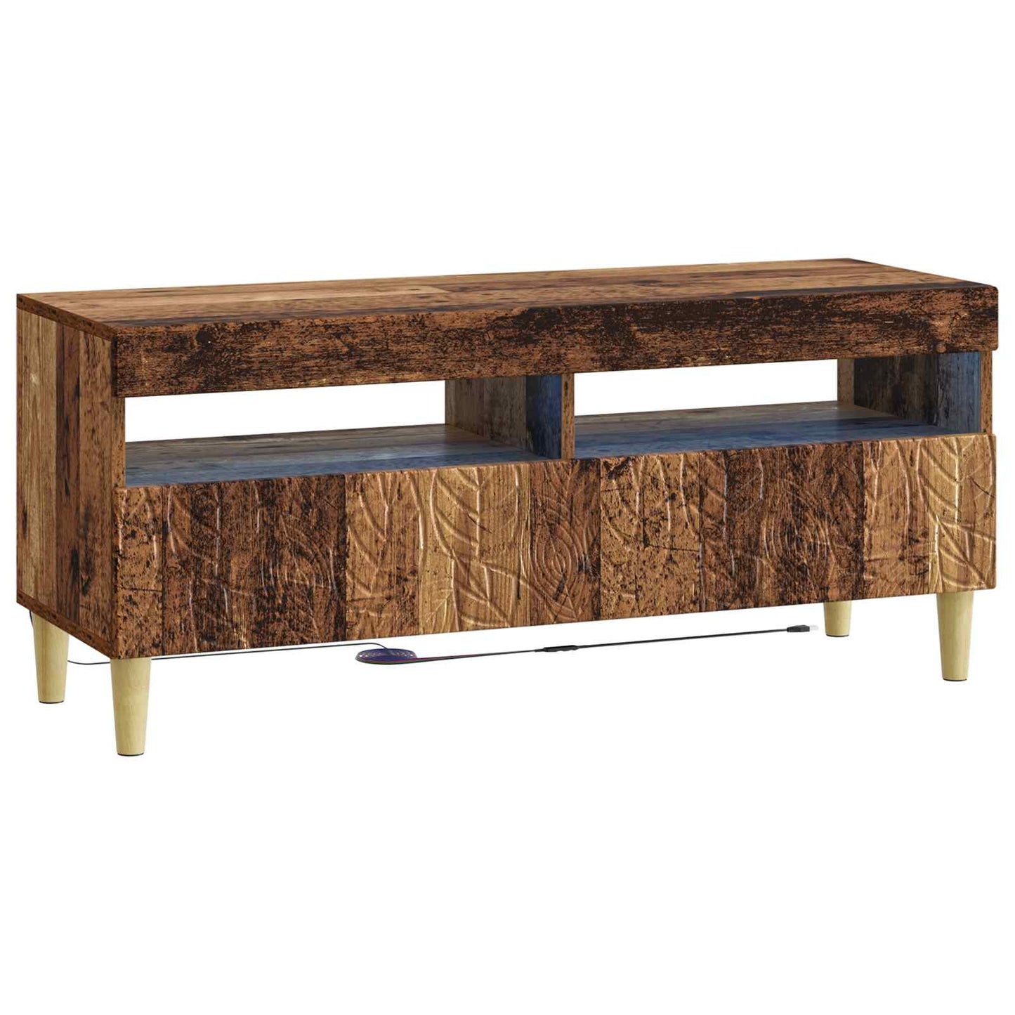 LED TV Cabinet Old Wood Engineered Wood