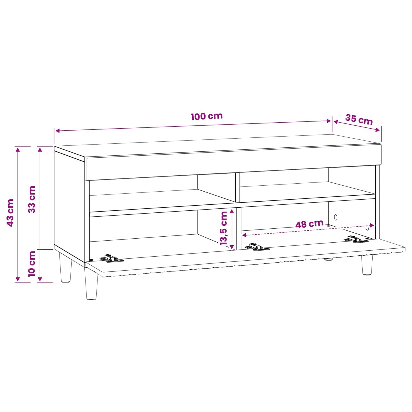 LED TV Cabinet Old Wood Engineered Wood