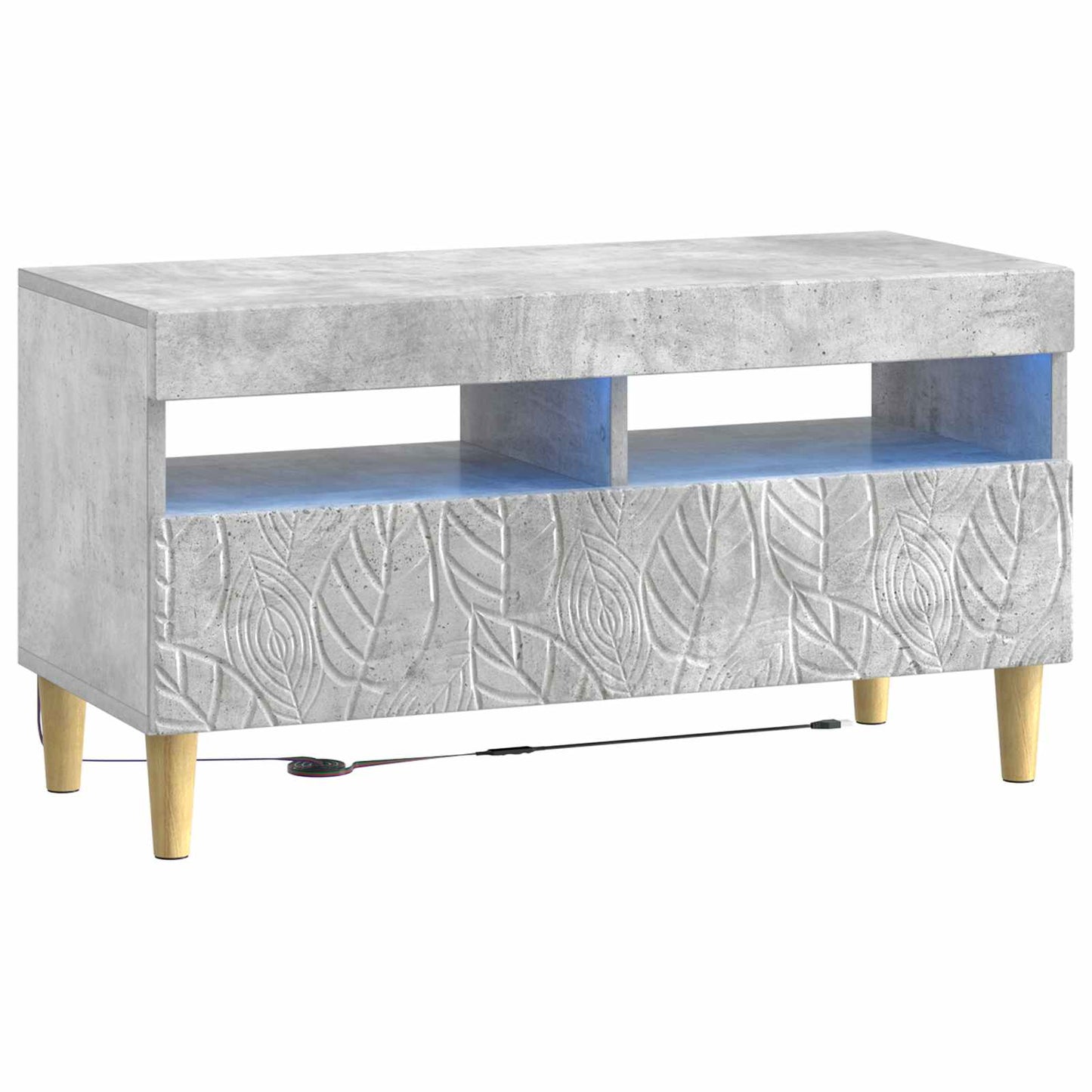 LED TV Cabinet Concrete Grey Engineered Wood