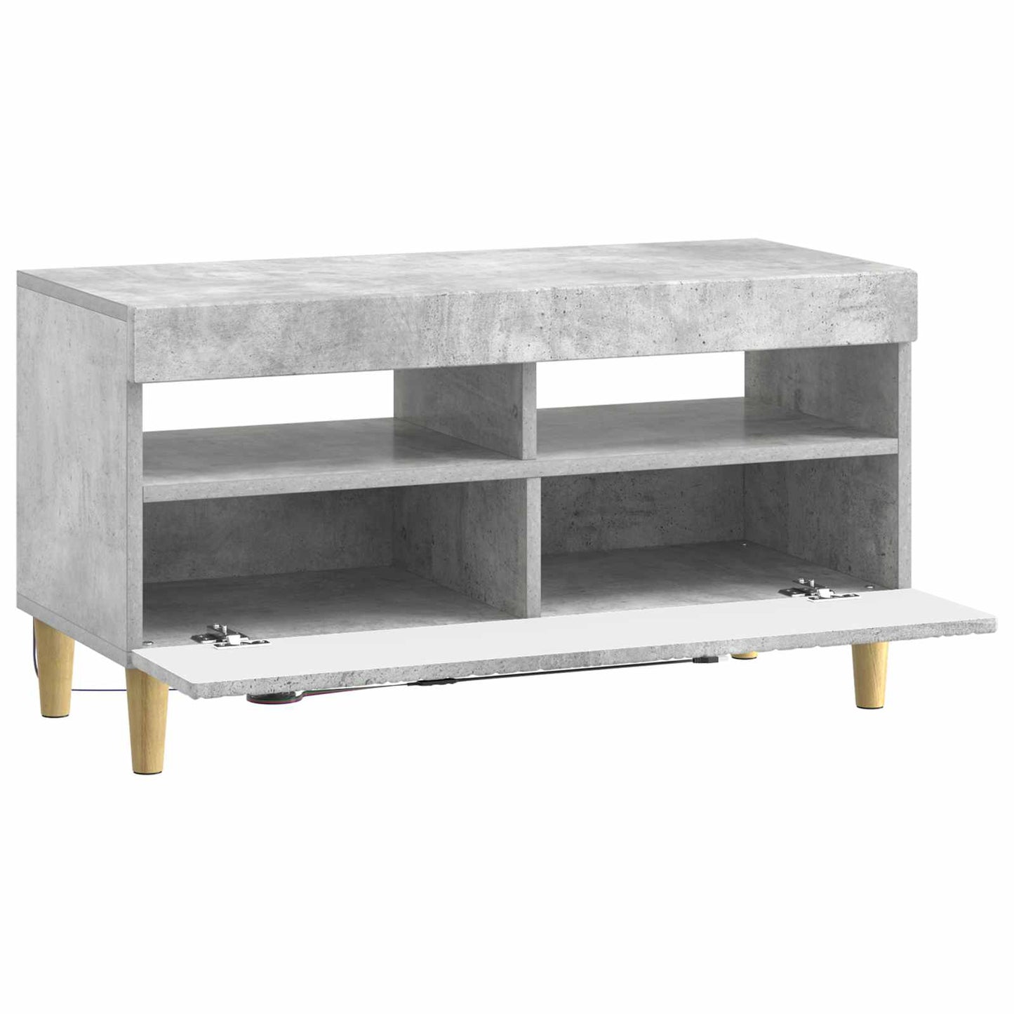 LED TV Cabinet Concrete Grey Engineered Wood
