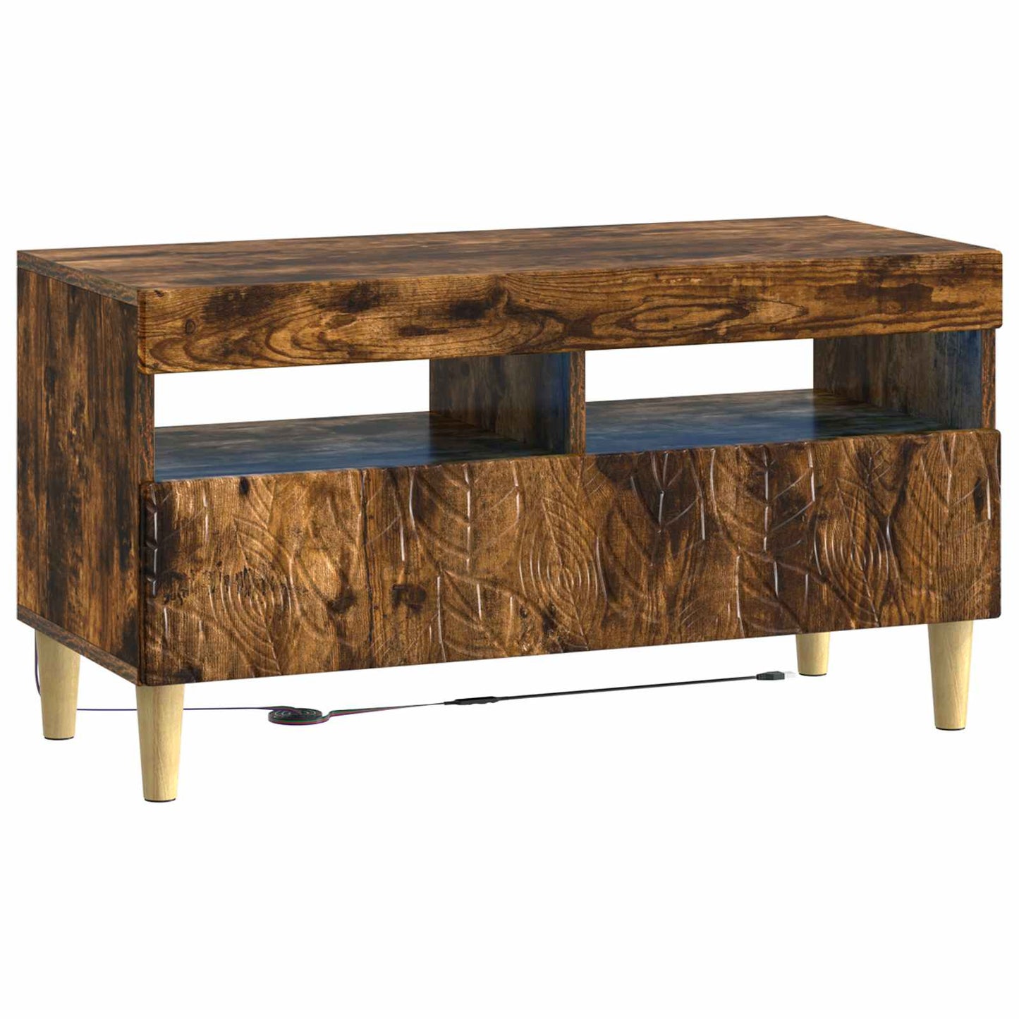 LED TV Cabinet Smoked Oak Engineered Wood