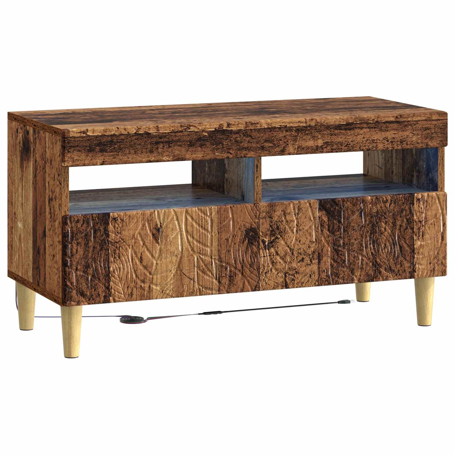 LED TV Cabinet Old Wood Engineered Wood