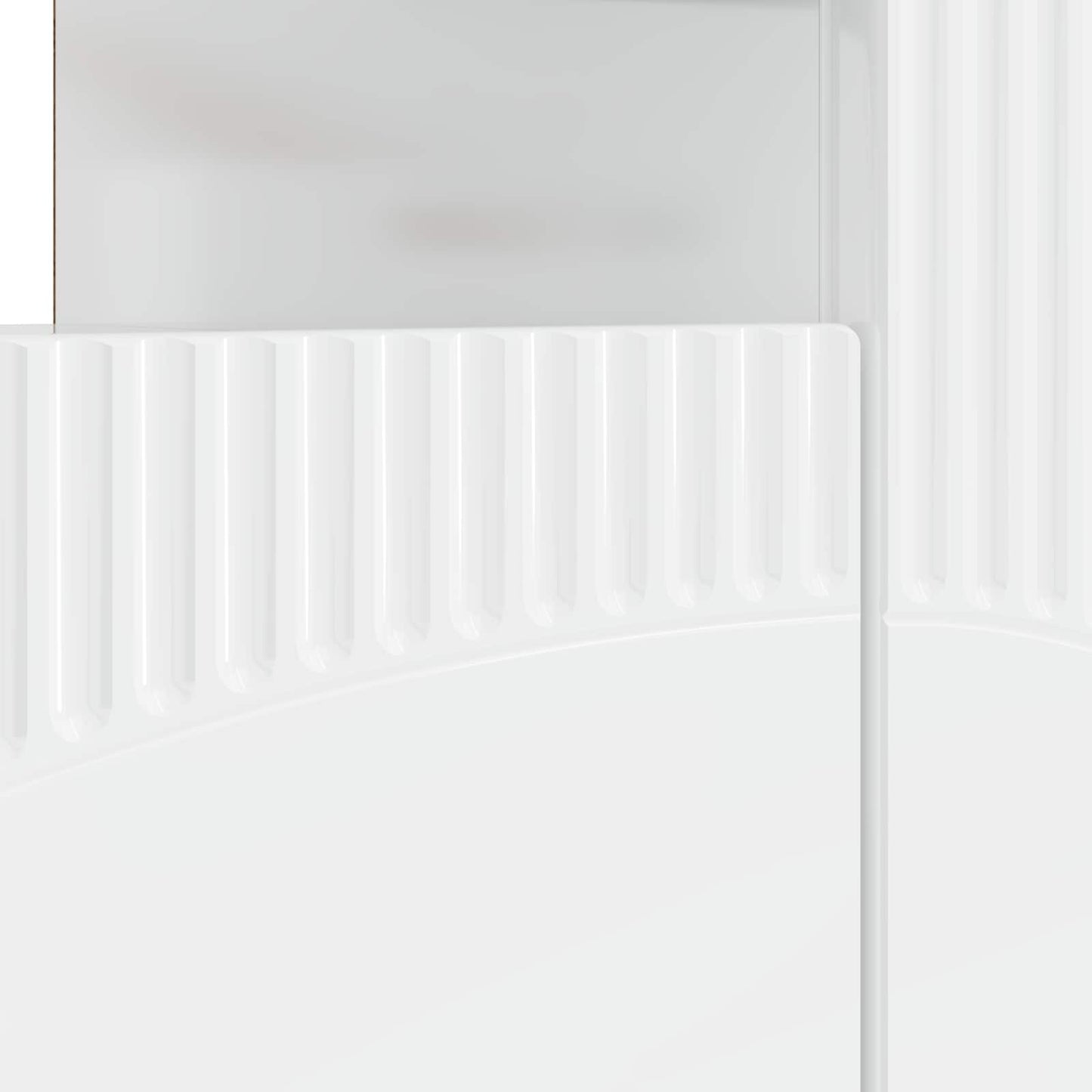 LED TV Cabinet High Gloss White Engineered Wood